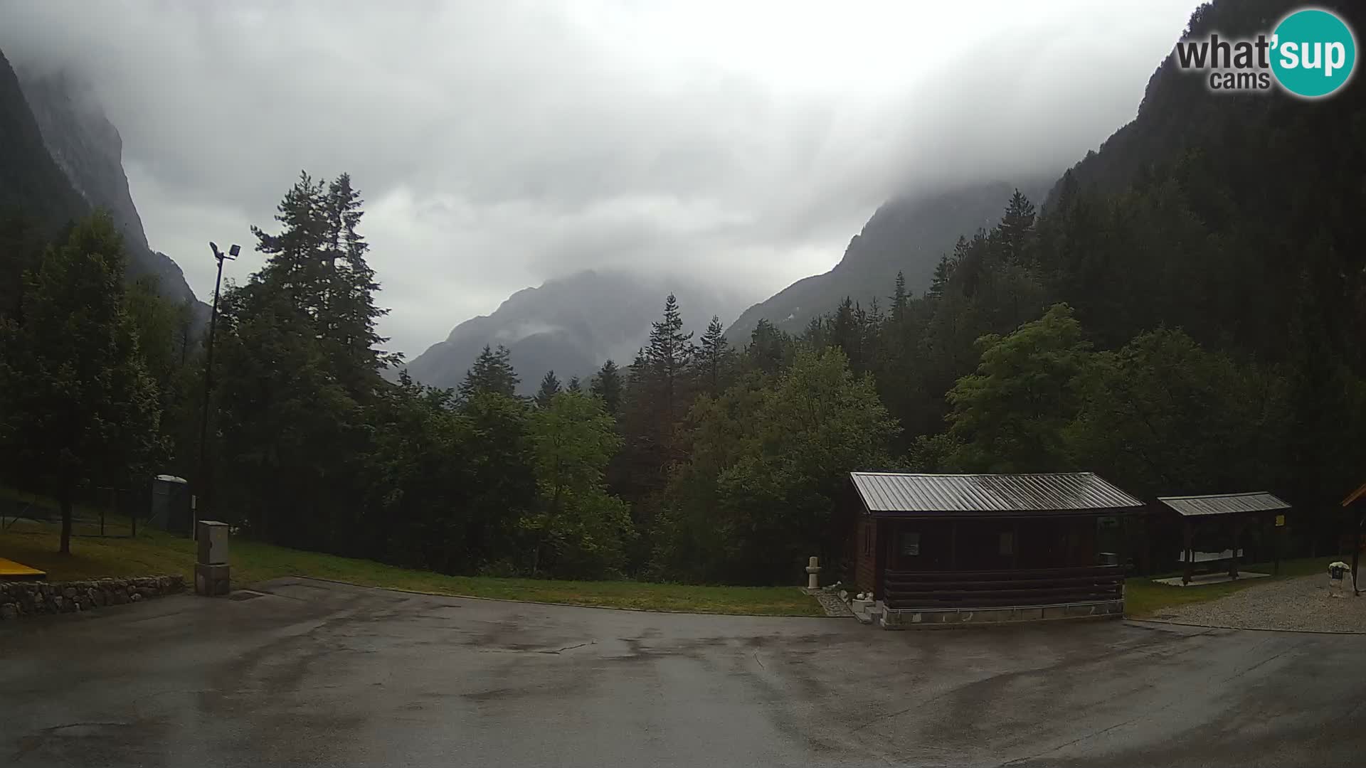 Log pod Mangartom webcam – View to Jerebica and Rombon – Bovec – Slovenia