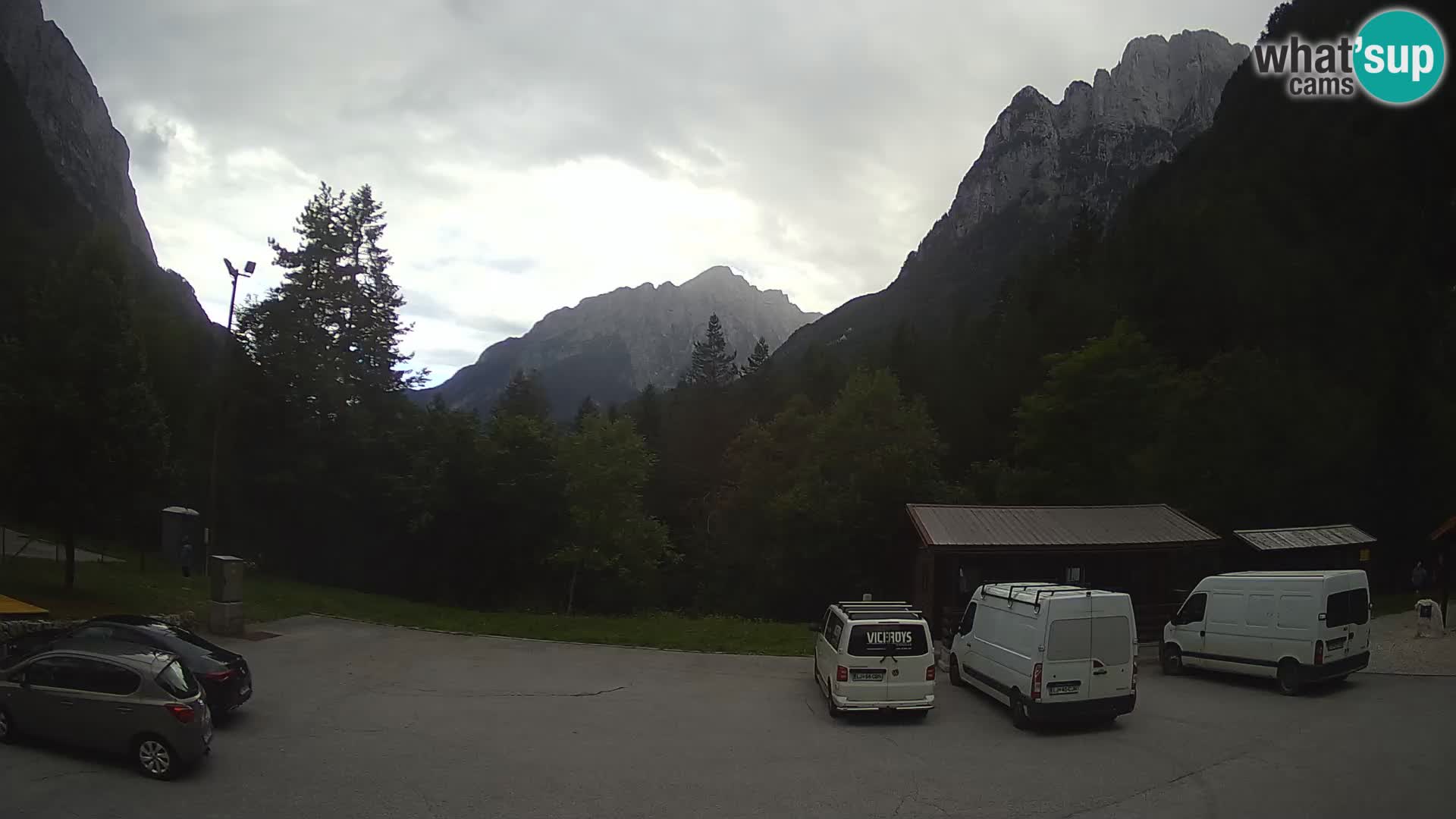 Log pod Mangartom Webcam – Blick auf Jerebica und Rombon – Bovec – Slowenien