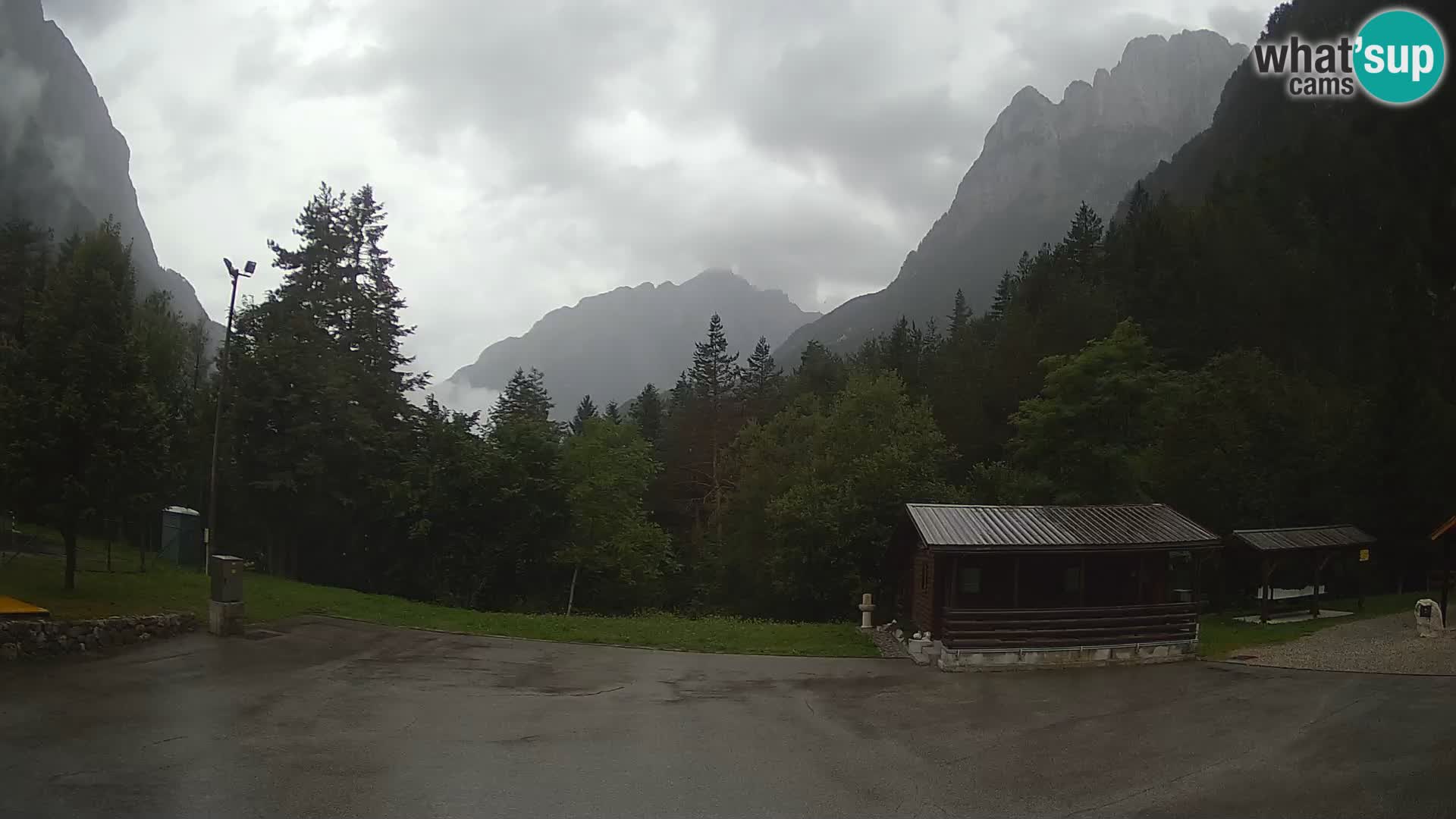 Log pod Mangartom webcam – View to Jerebica and Rombon – Bovec – Slovenia