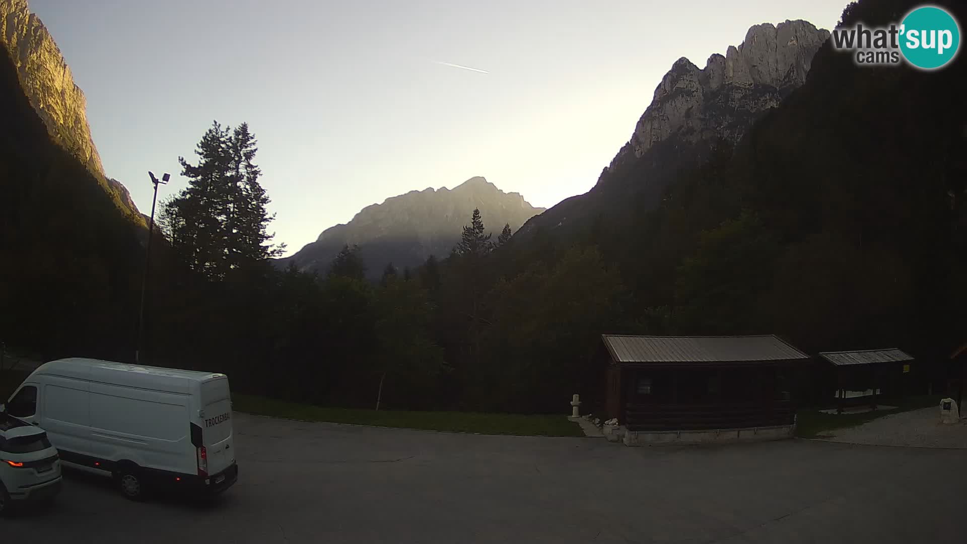 Log pod Mangartom webcam – View to Jerebica and Rombon – Bovec – Slovenia