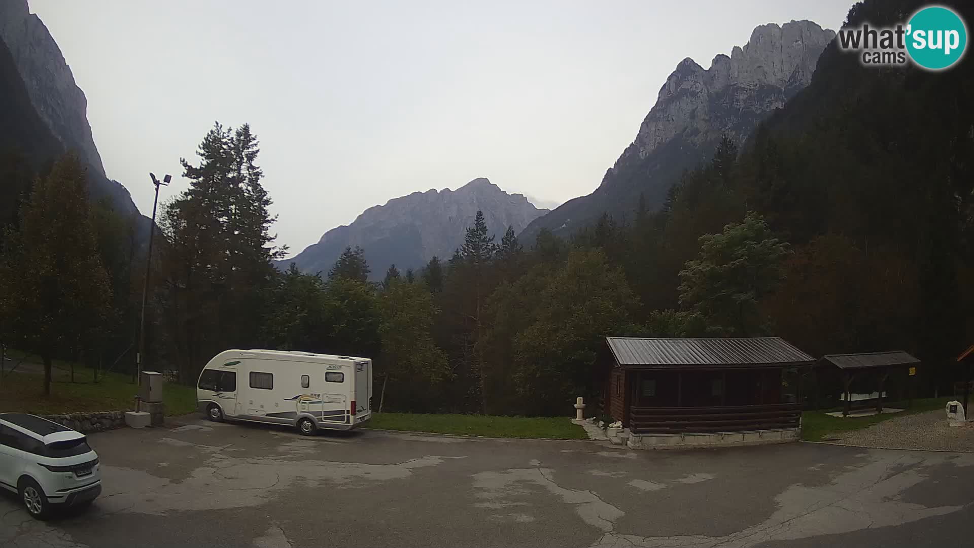 Log pod Mangartom Webcam – Blick auf Jerebica und Rombon – Bovec – Slowenien