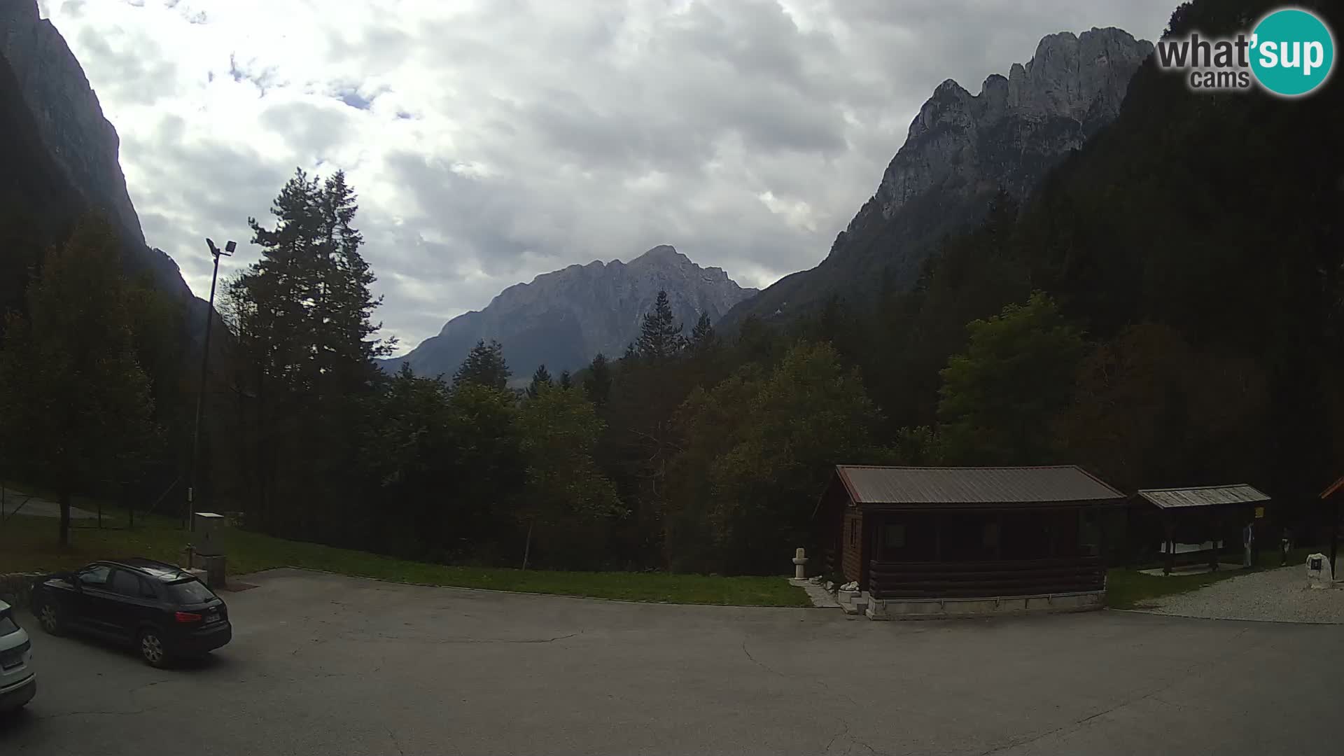 Log pod Mangartom Webcam – Blick auf Jerebica und Rombon – Bovec – Slowenien