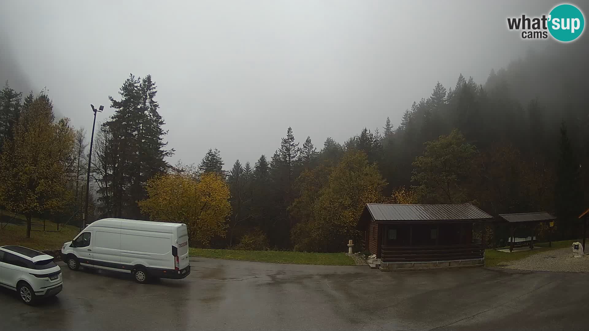 Log pod Mangartom webcam – Vista su Jerebica e Rombon – Bovec – Slovenia