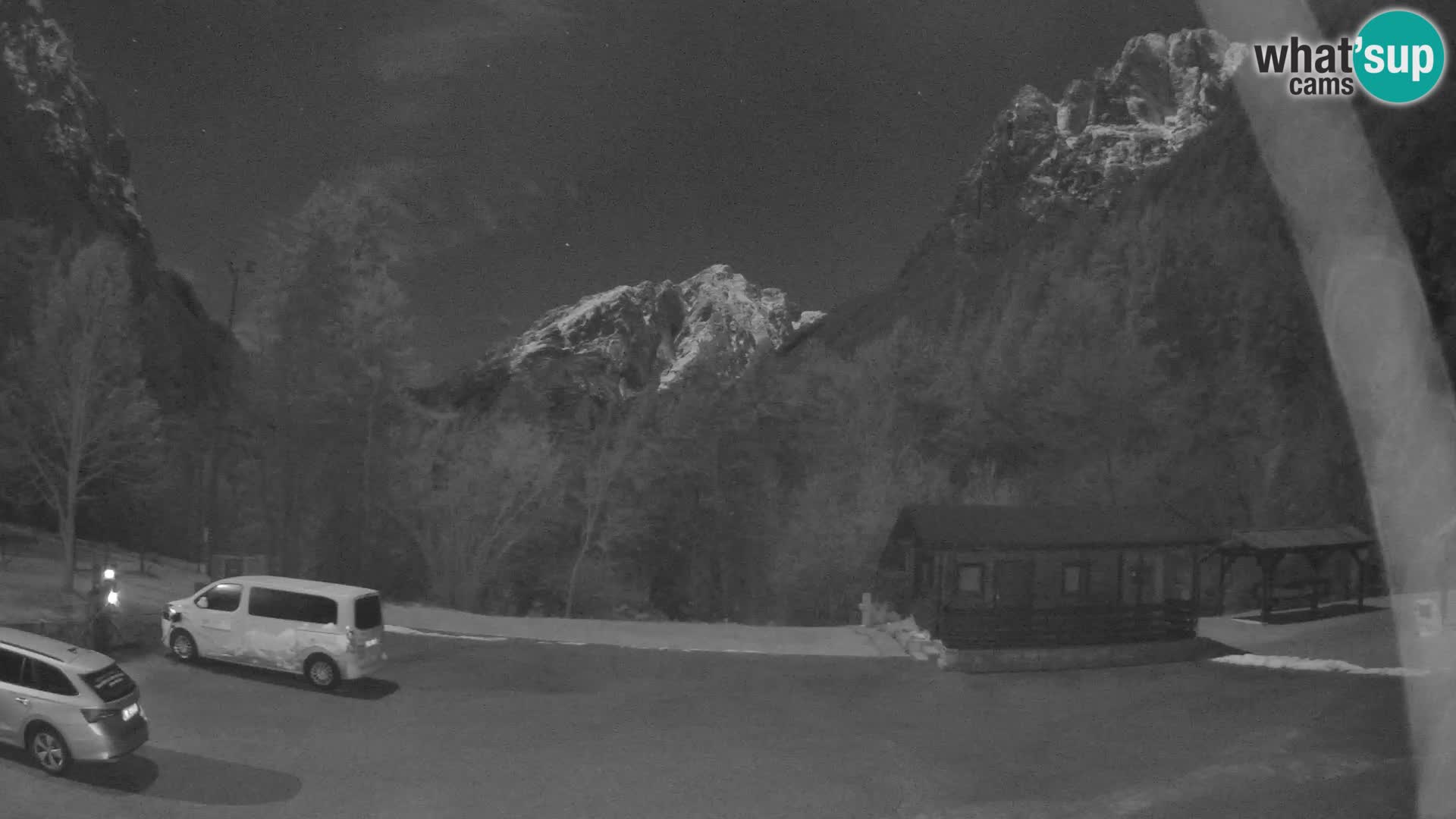 Log pod Mangartom webcam – View to Jerebica and Rombon – Bovec – Slovenia