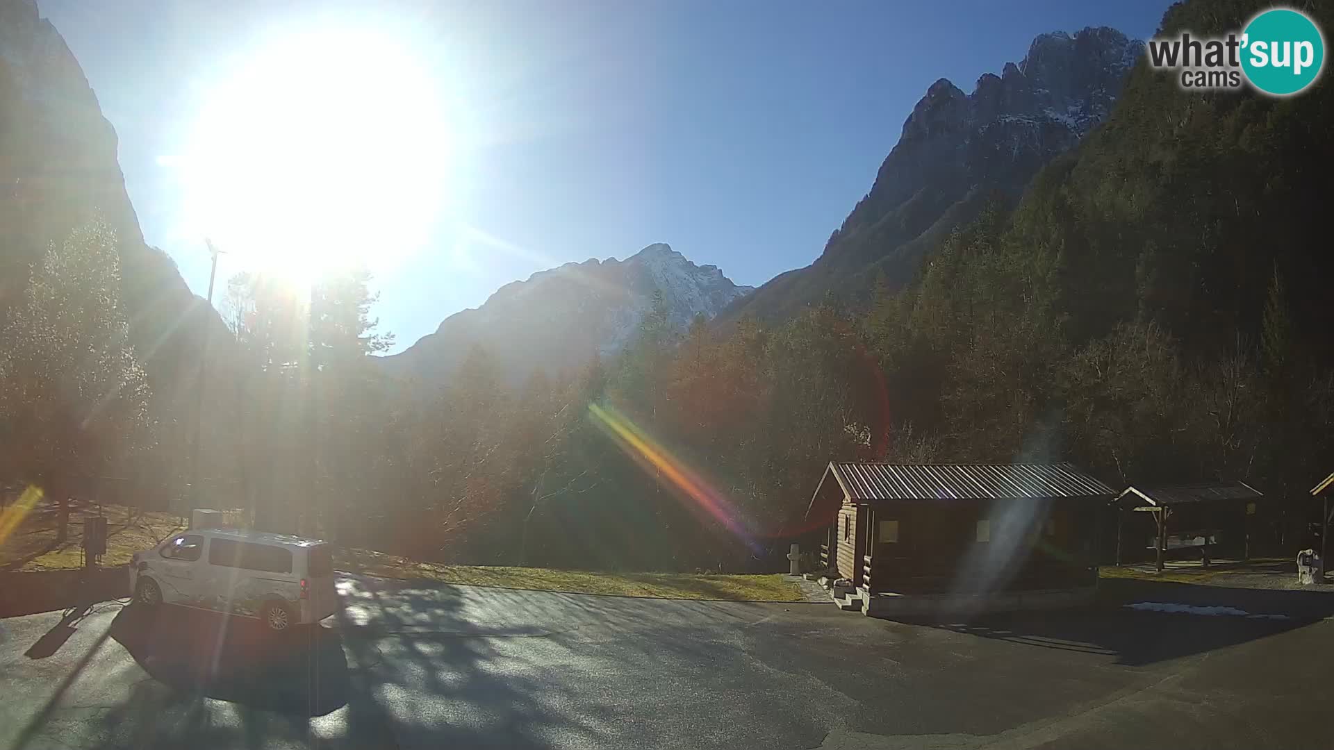 Log pod Mangartom webcam – View to Jerebica and Rombon – Bovec – Slovenia