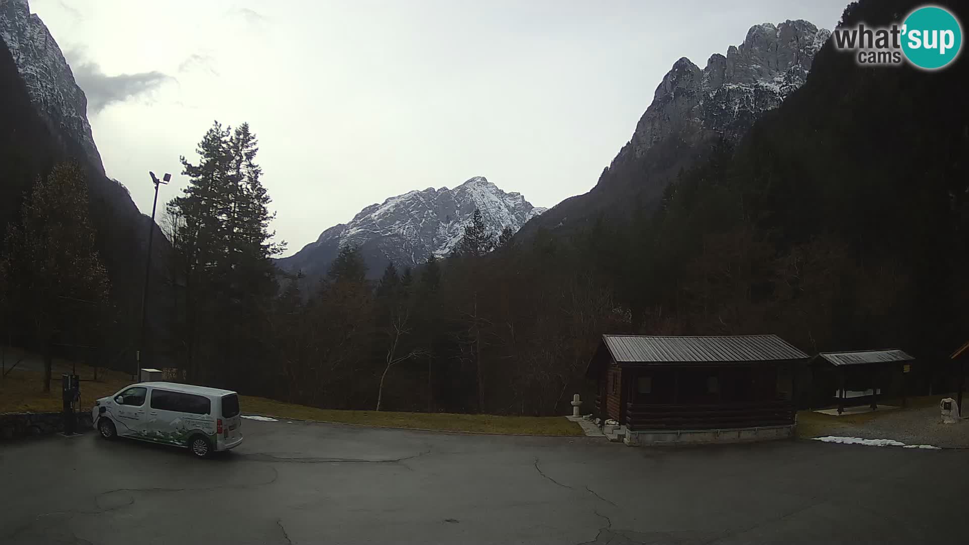 Log pod Mangartom Webcam – Blick auf Jerebica und Rombon – Bovec – Slowenien