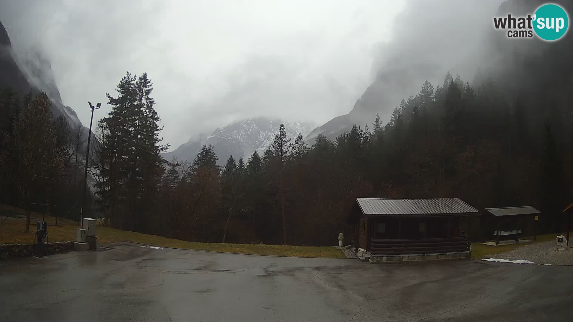 Log pod Mangartom Webcam – Blick auf Jerebica und Rombon – Bovec – Slowenien