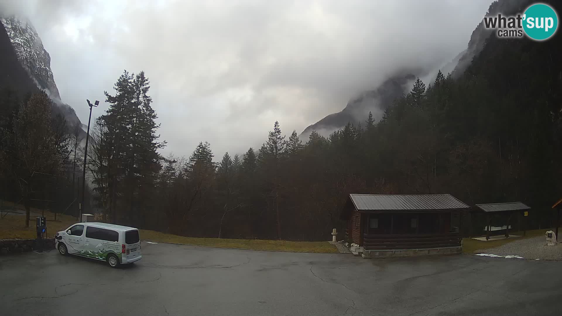 Log pod Mangartom webcam – View to Jerebica and Rombon – Bovec – Slovenia