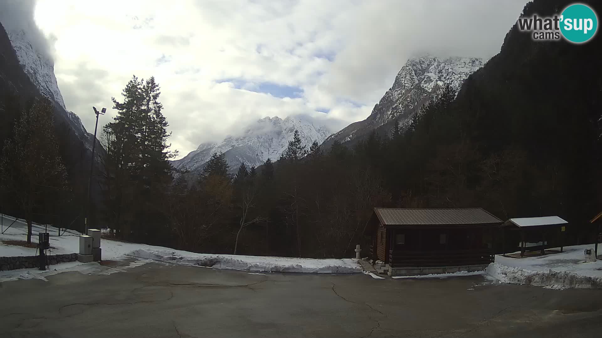 Web kamera Log pod Mangartom – Pogled na Jerebicu i Rombon – Bovec – Slovenija