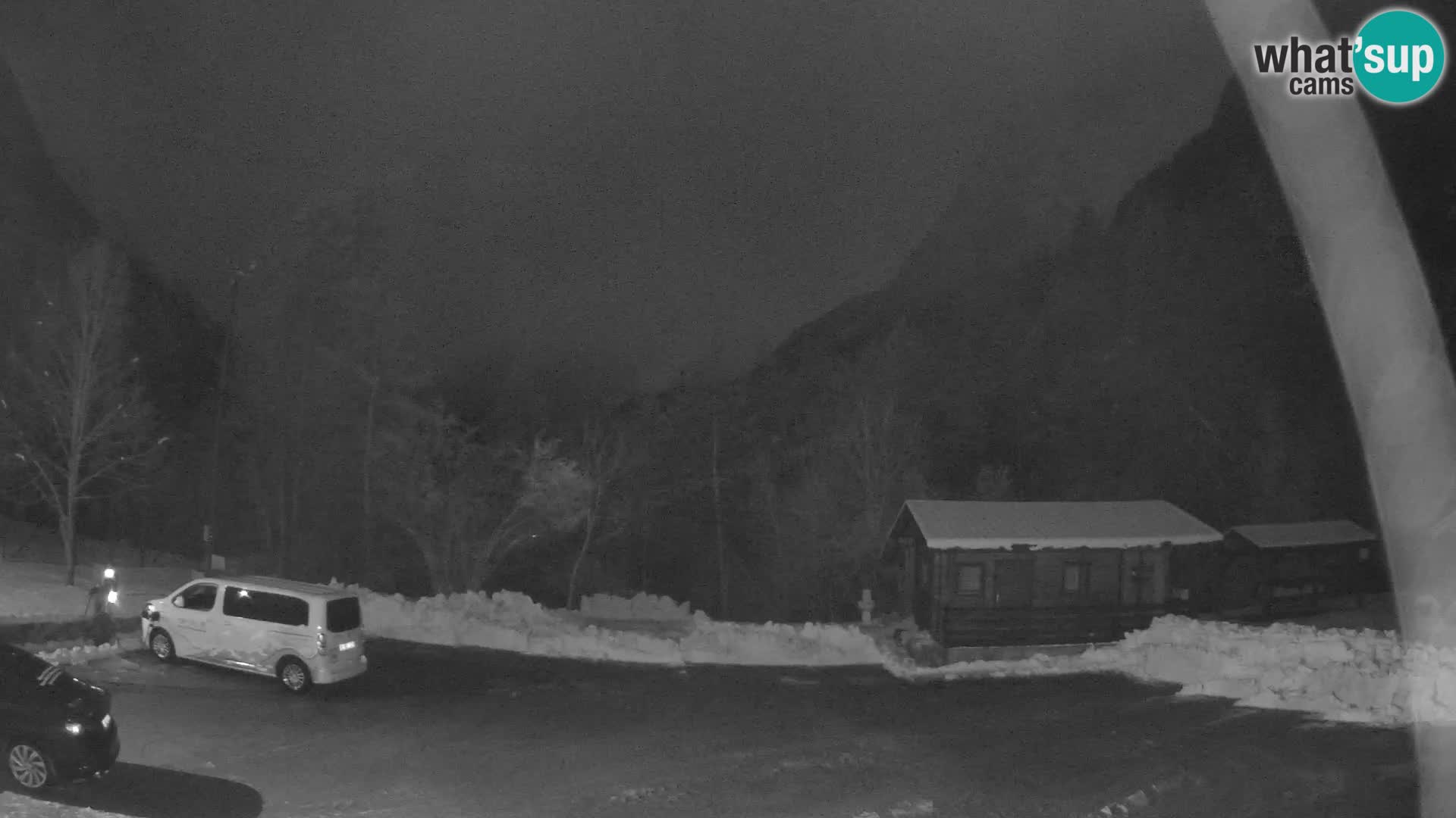 Spletna kamera Log pod Mangartom – Pogled na Jerebico in Rombon – Bovec – Slovenija