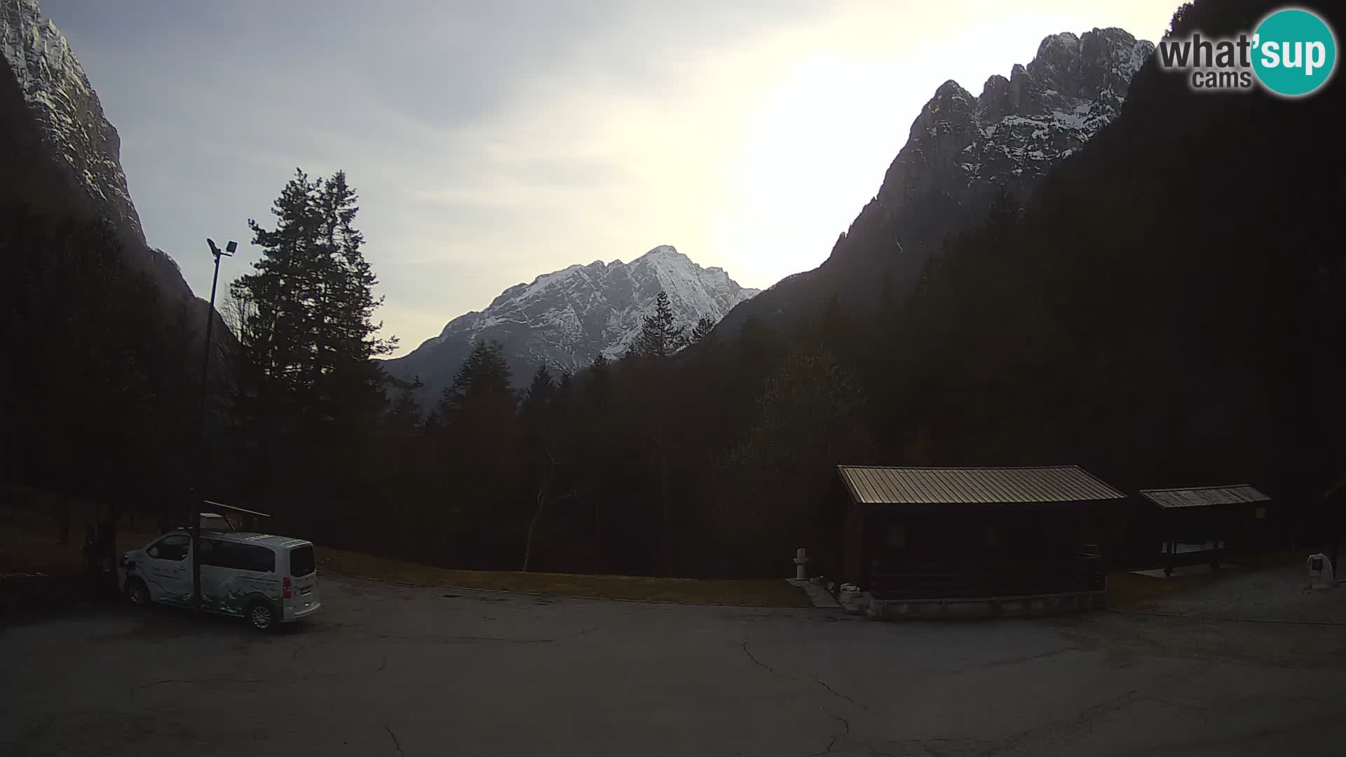 Log pod Mangartom Webcam – Blick auf Jerebica und Rombon – Bovec – Slowenien