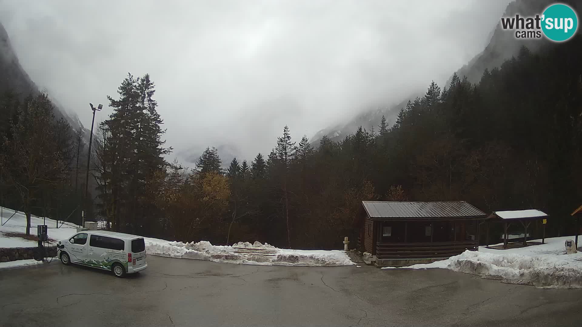 Log pod Mangartom webcam – View to Jerebica and Rombon – Bovec – Slovenia