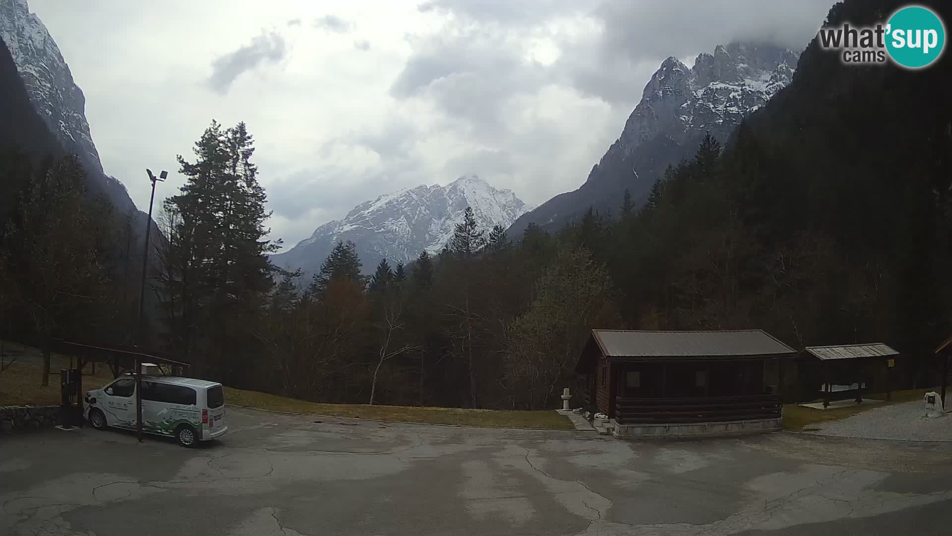 Log pod Mangartom webcam – View to Jerebica and Rombon – Bovec – Slovenia