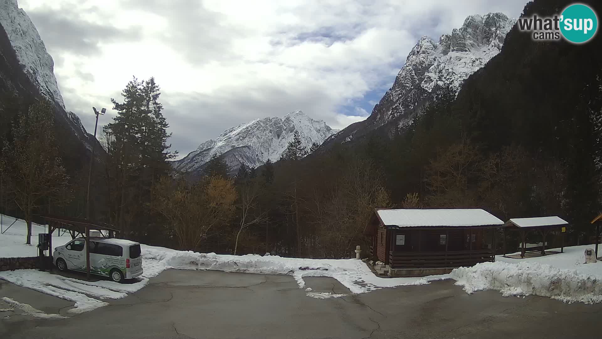 Log pod Mangartom webcam – Vue sur Jerebica et Rombon – Bovec – Slovénie