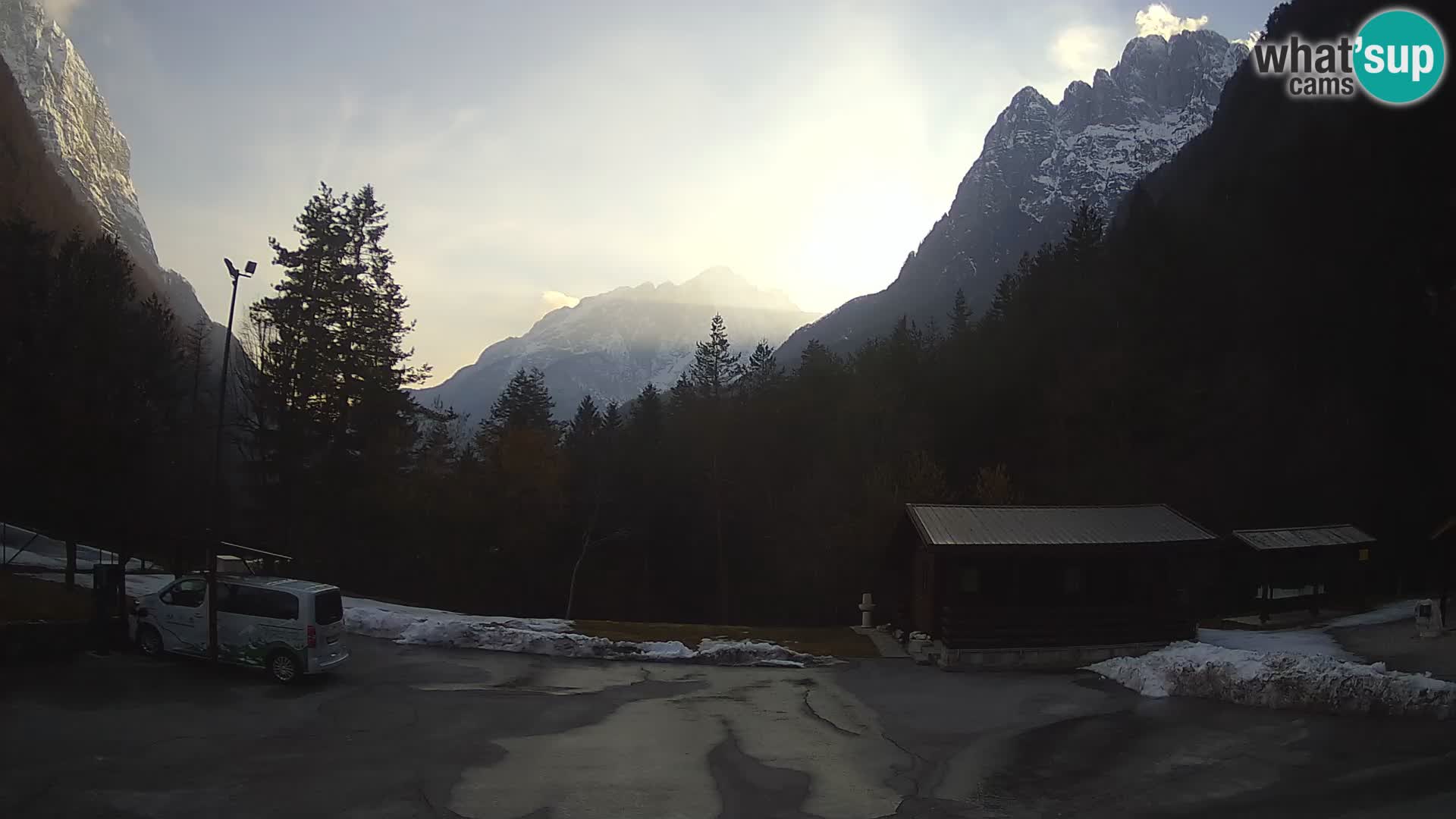 Log pod Mangartom webcam – View to Jerebica and Rombon – Bovec – Slovenia