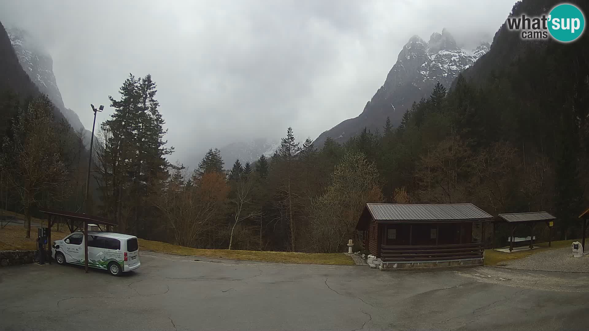 Log pod Mangartom webcam – Vue sur Jerebica et Rombon – Bovec – Slovénie