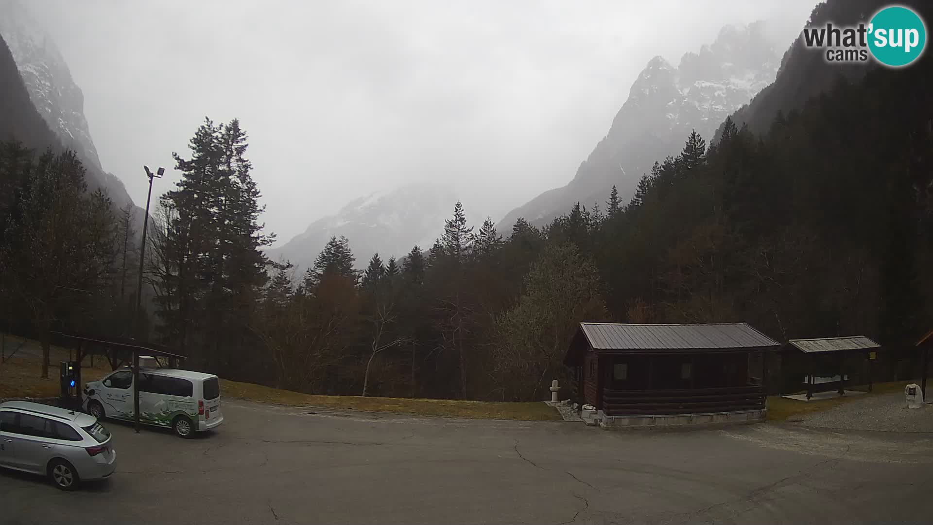 Log pod Mangartom Webcam – Blick auf Jerebica und Rombon – Bovec – Slowenien