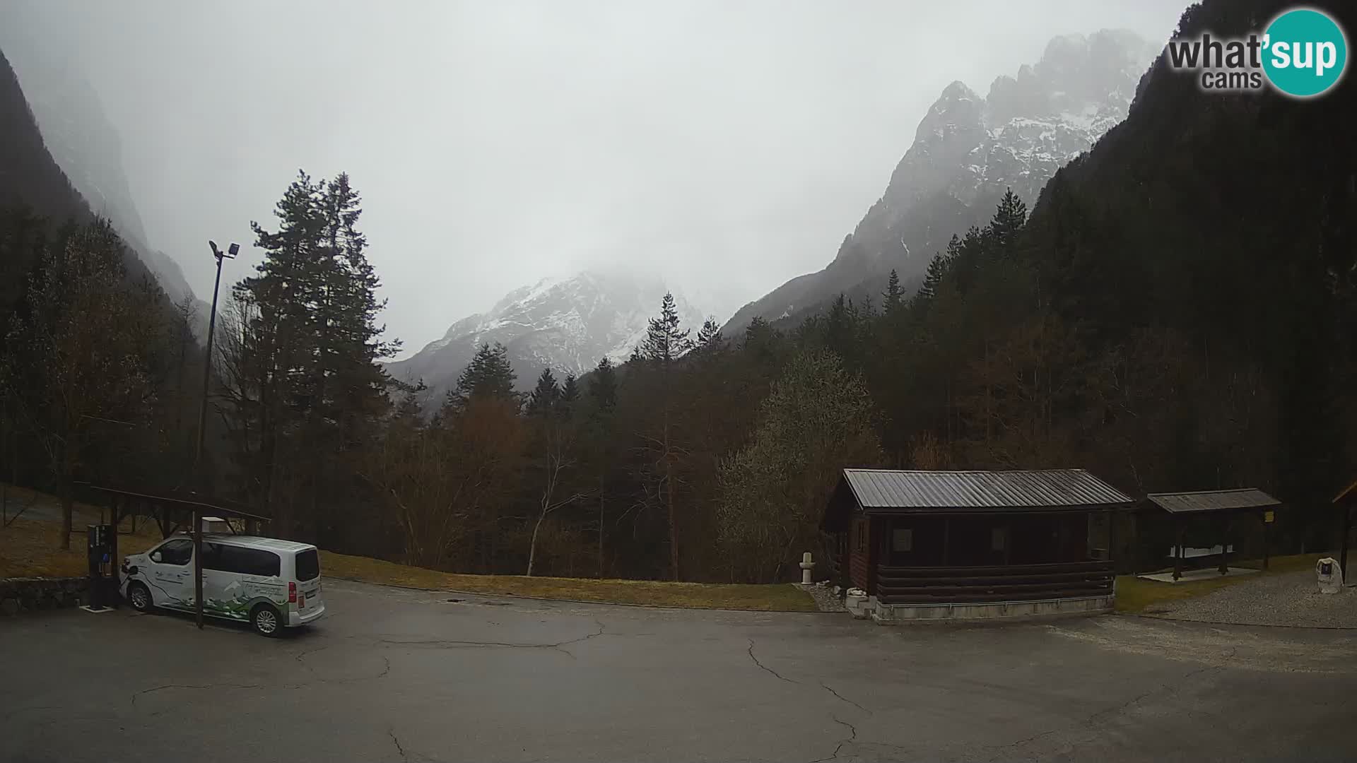 Log pod Mangartom webcam – Vue sur Jerebica et Rombon – Bovec – Slovénie