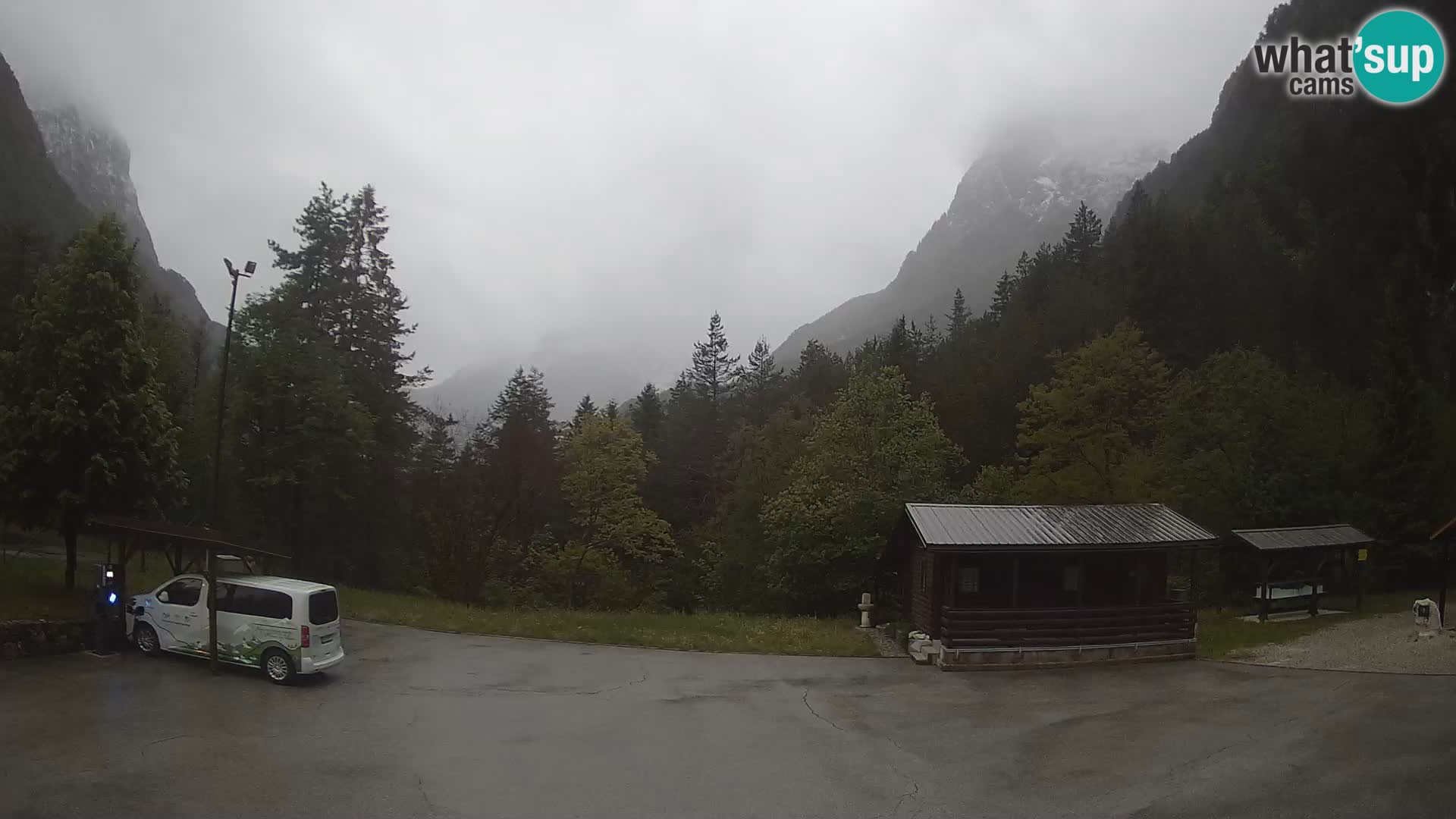Log pod Mangartom webcam – Vue sur Jerebica et Rombon – Bovec – Slovénie