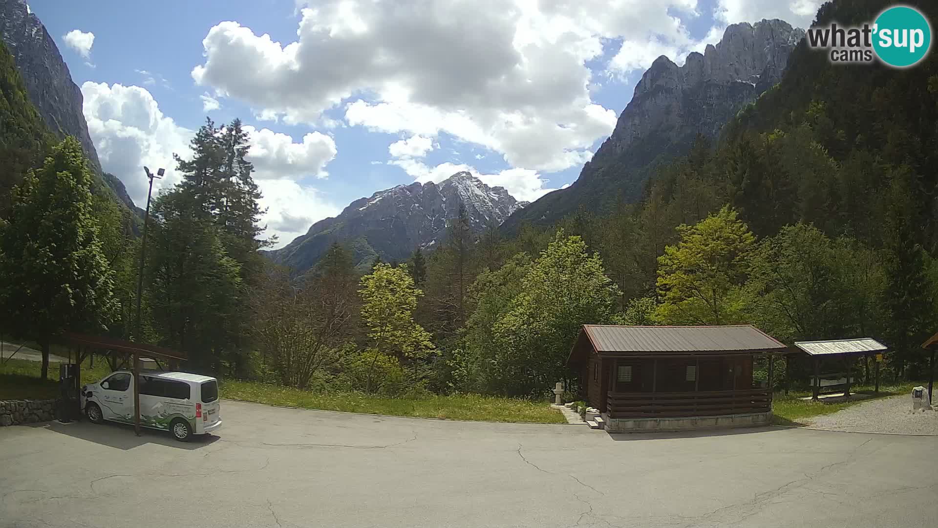 Log pod Mangartom webcam – View to Jerebica and Rombon – Bovec – Slovenia