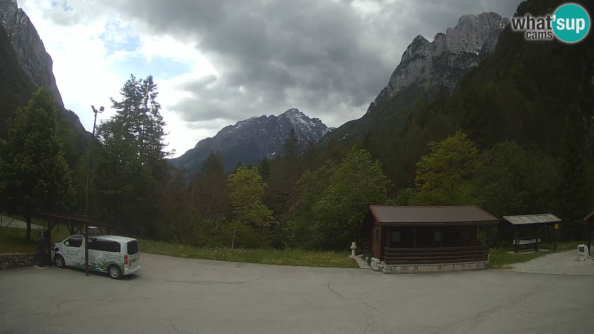 Log pod Mangartom webcam – Vue sur Jerebica et Rombon – Bovec – Slovénie