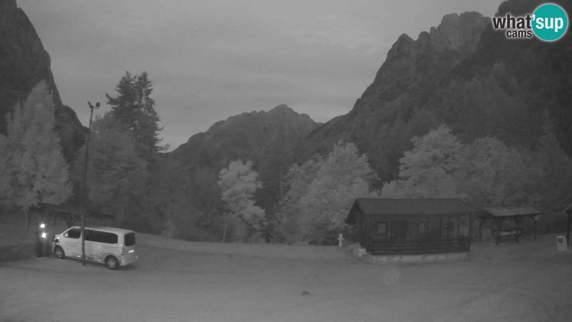 Log pod Mangartom webcam – View to Jerebica and Rombon – Bovec – Slovenia