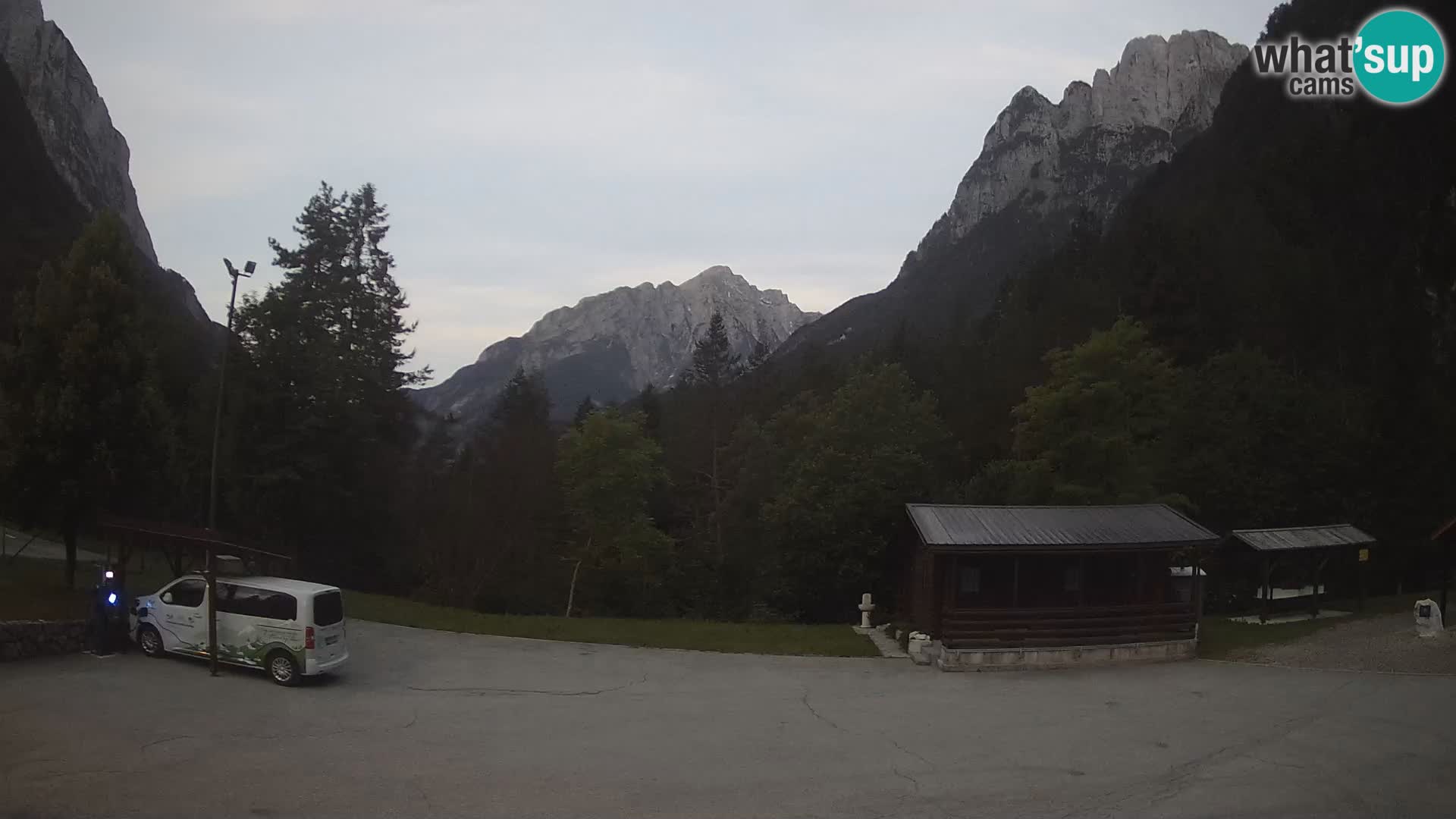 Log pod Mangartom Webcam – Blick auf Jerebica und Rombon – Bovec – Slowenien