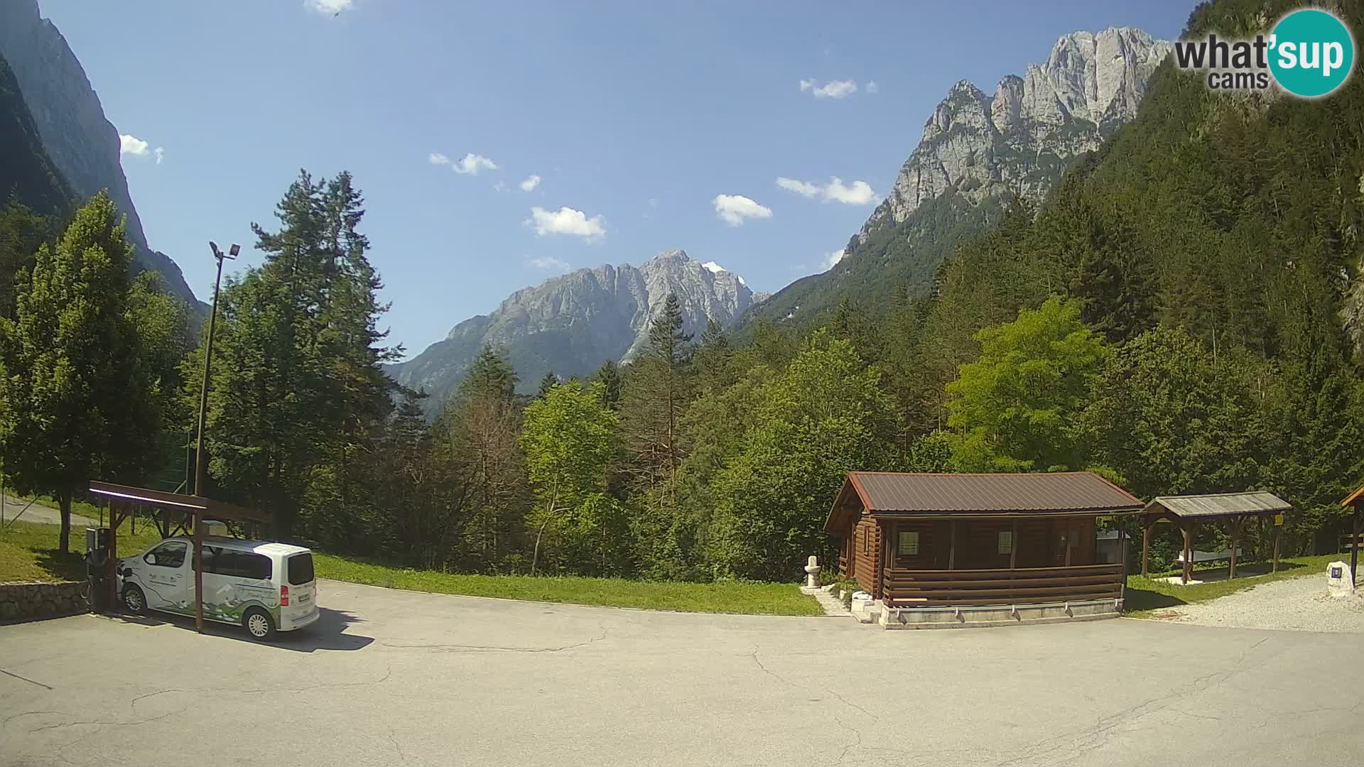 Web kamera Log pod Mangartom – Pogled na Jerebicu i Rombon – Bovec – Slovenija