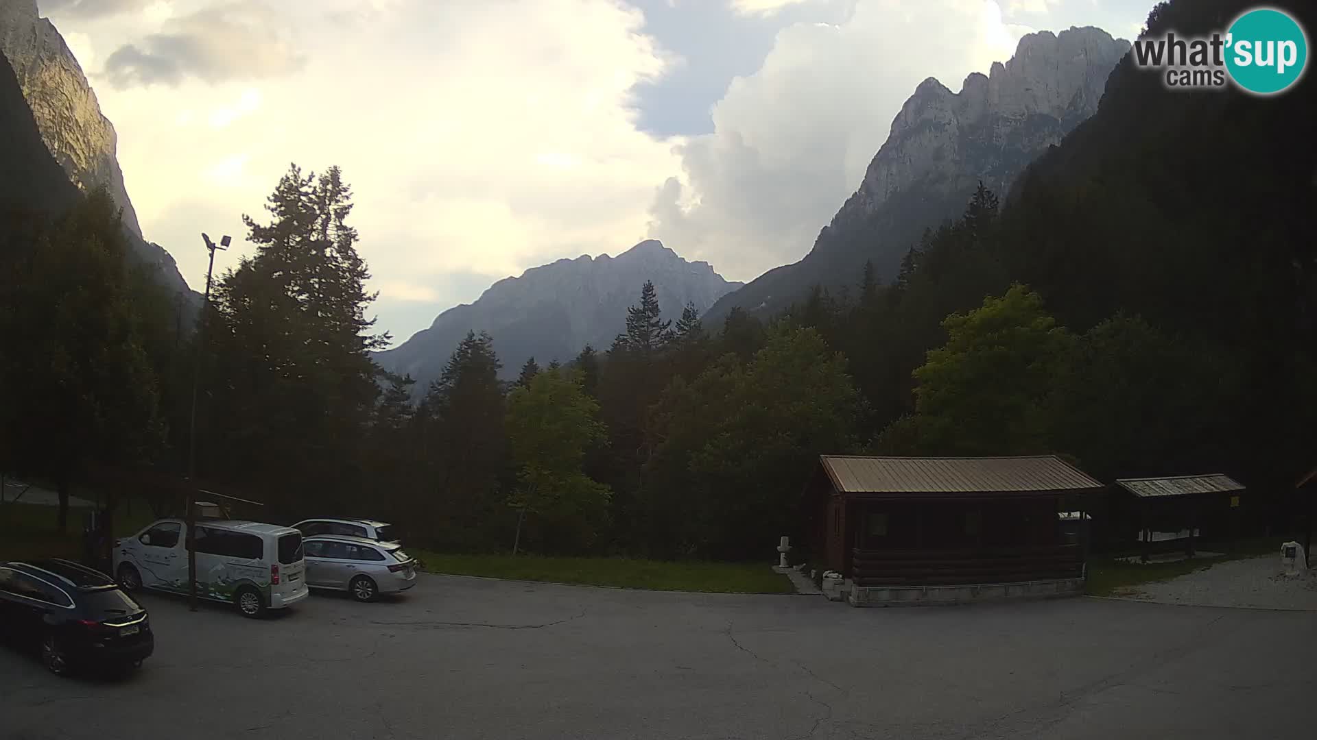 Log pod Mangartom webcam – Vue sur Jerebica et Rombon – Bovec – Slovénie