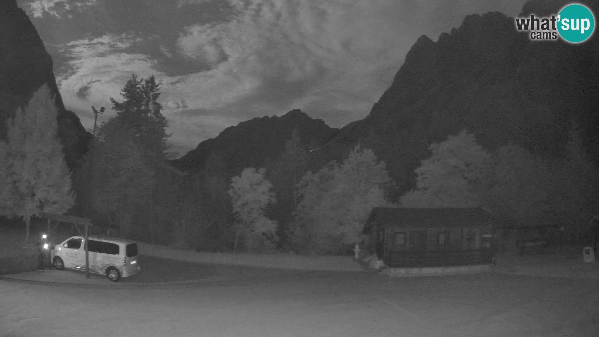 Log pod Mangartom webcam – View to Jerebica and Rombon – Bovec – Slovenia