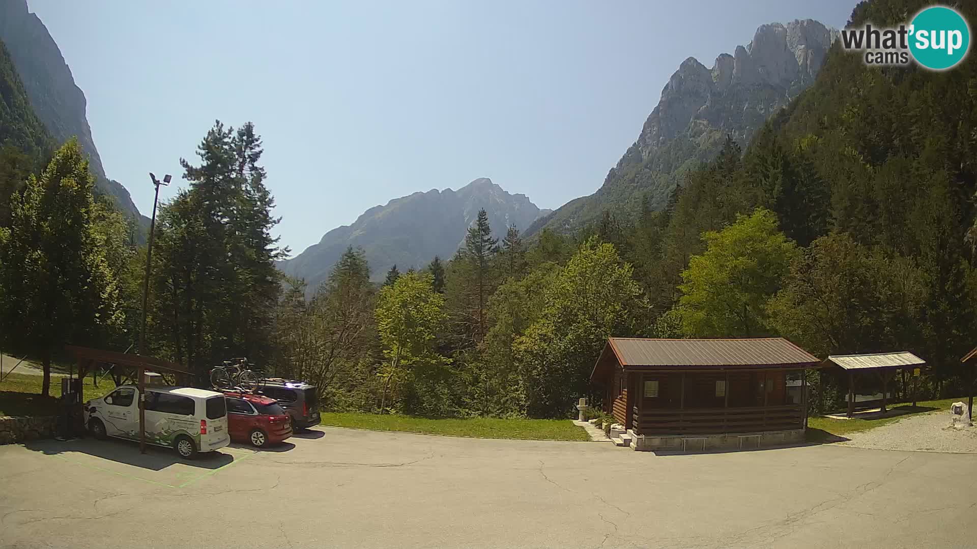 Log pod Mangartom Webcam – Blick auf Jerebica und Rombon – Bovec – Slowenien