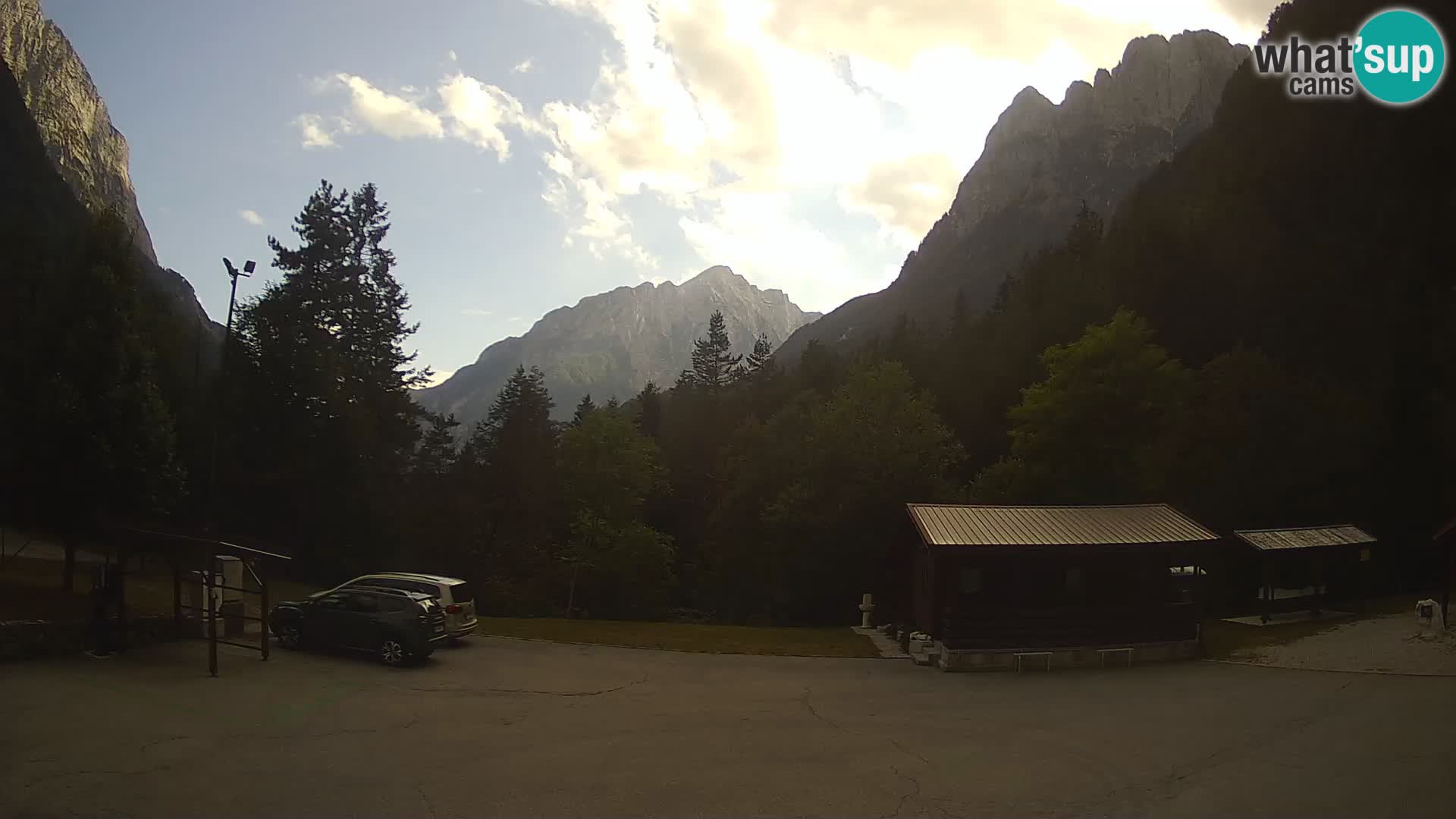 Log pod Mangartom webcam – View to Jerebica and Rombon – Bovec – Slovenia