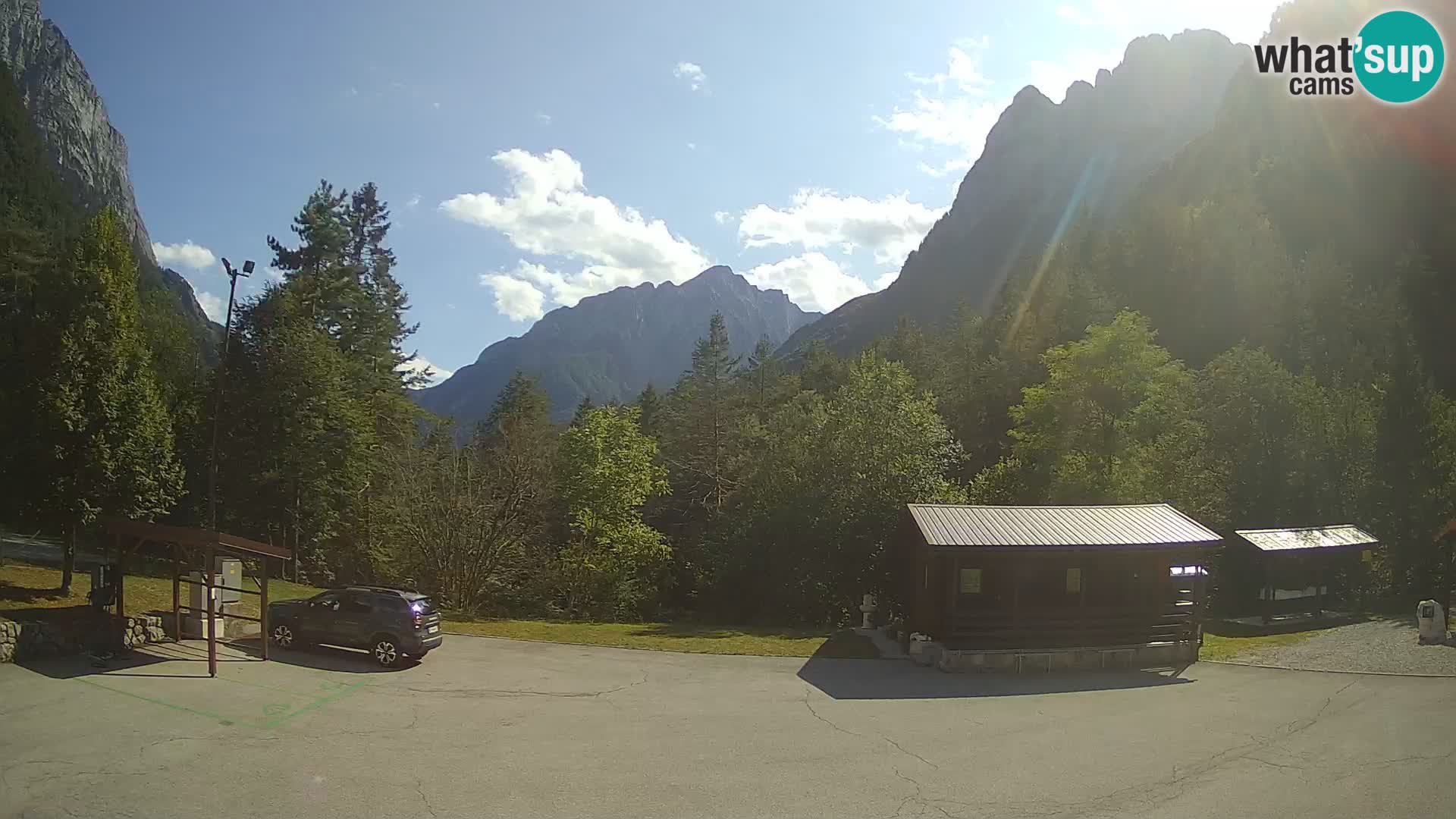 Log pod Mangartom Webcam – Blick auf Jerebica und Rombon – Bovec – Slowenien