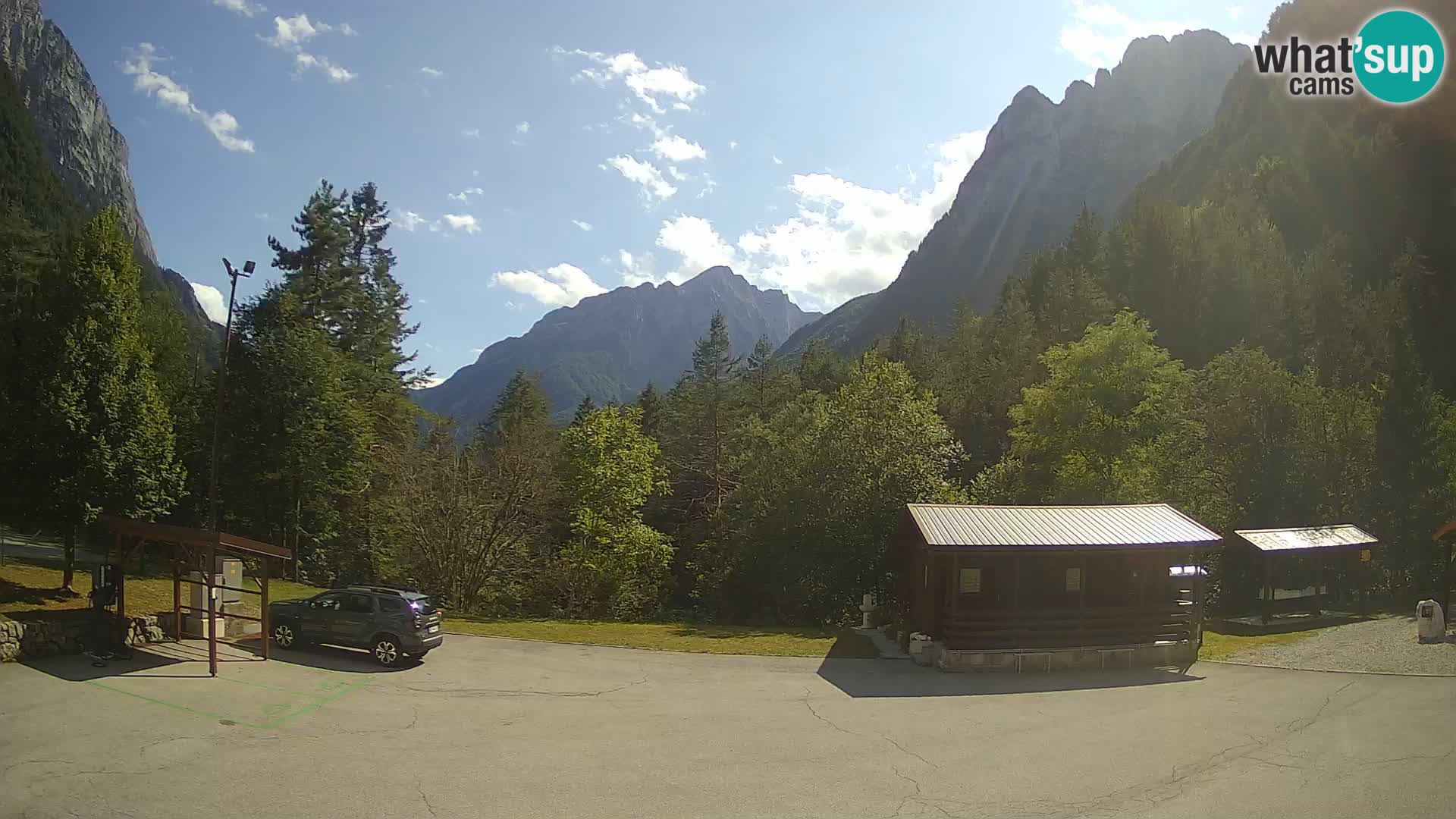 Log pod Mangartom webcam – View to Jerebica and Rombon – Bovec – Slovenia