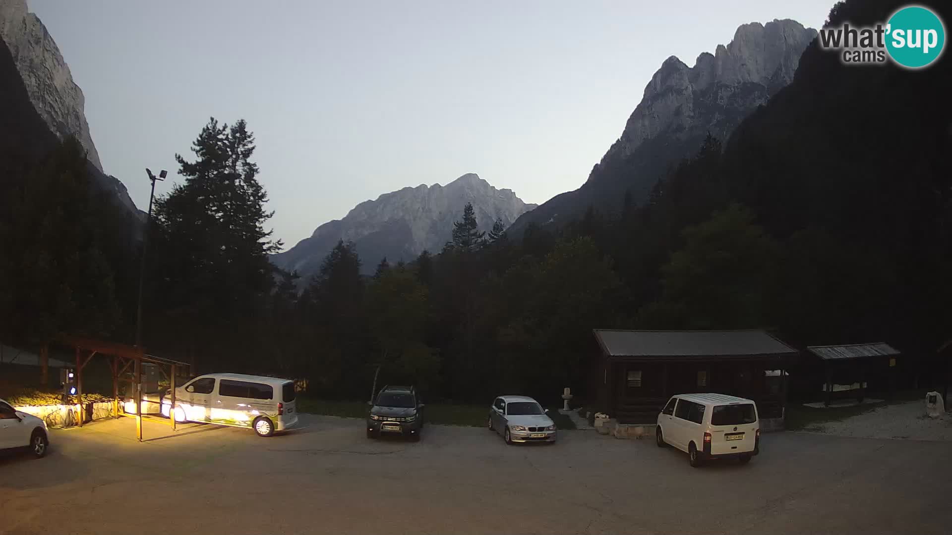 Log pod Mangartom Webcam – Blick auf Jerebica und Rombon – Bovec – Slowenien