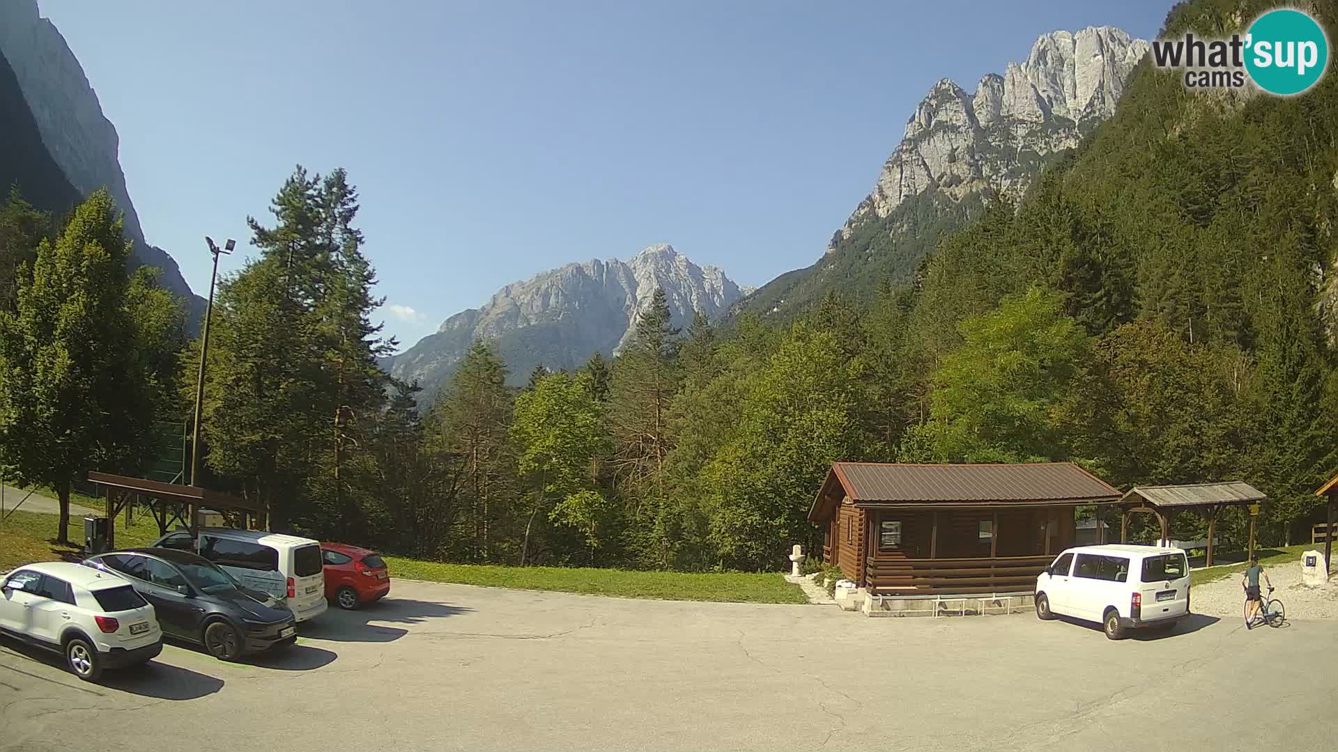 Log pod Mangartom Webcam – Blick auf Jerebica und Rombon – Bovec – Slowenien