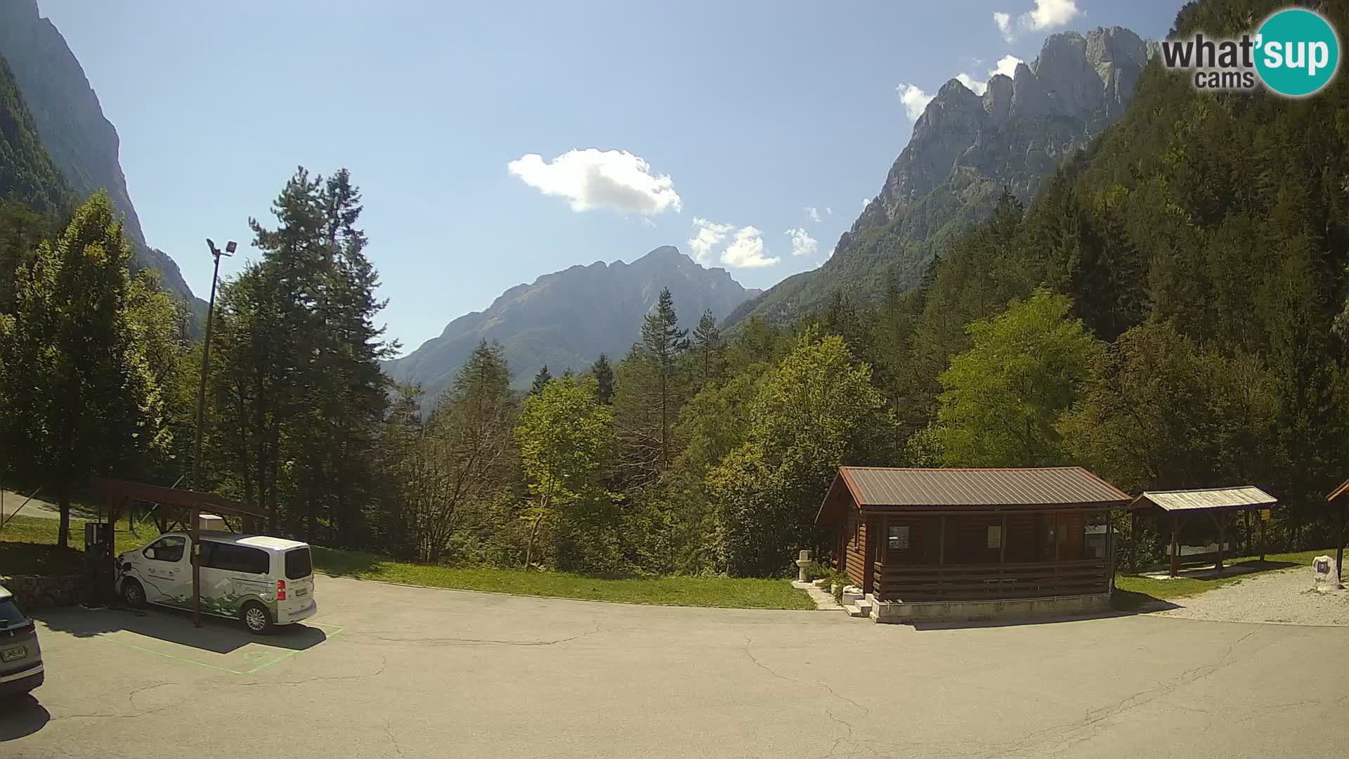 Log pod Mangartom webcam – View to Jerebica and Rombon – Bovec – Slovenia