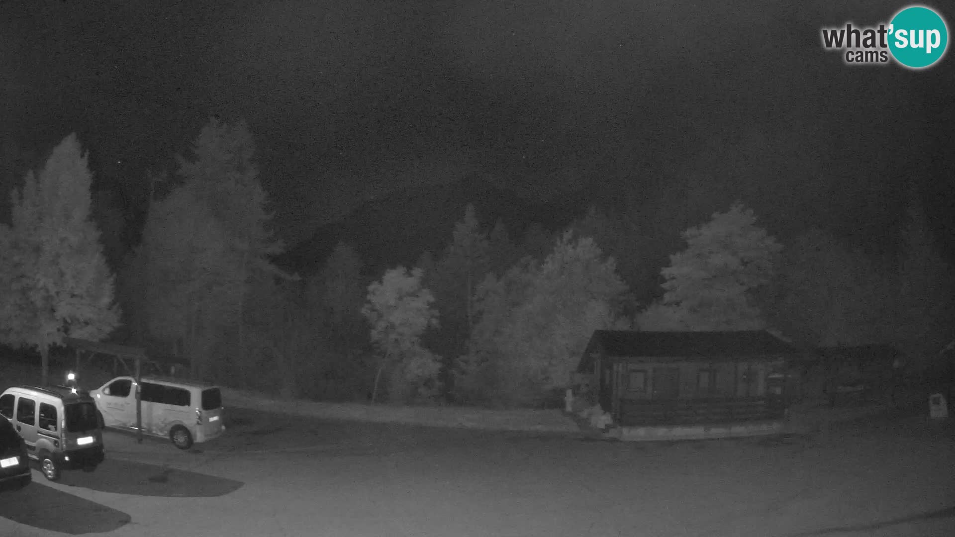 Spletna kamera Log pod Mangartom – Pogled na Jerebico in Rombon – Bovec – Slovenija