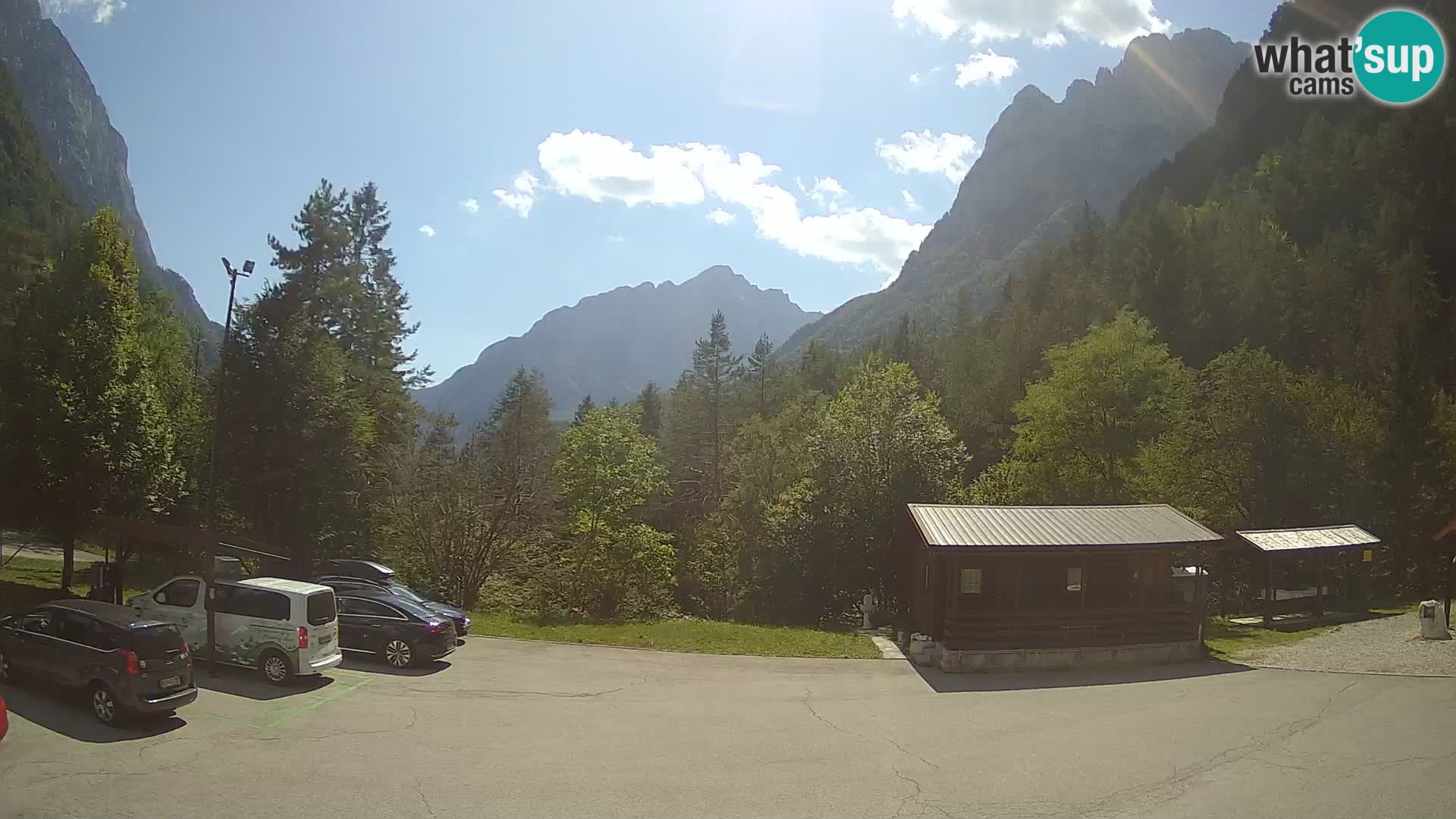 Log pod Mangartom Webcam – Blick auf Jerebica und Rombon – Bovec – Slowenien
