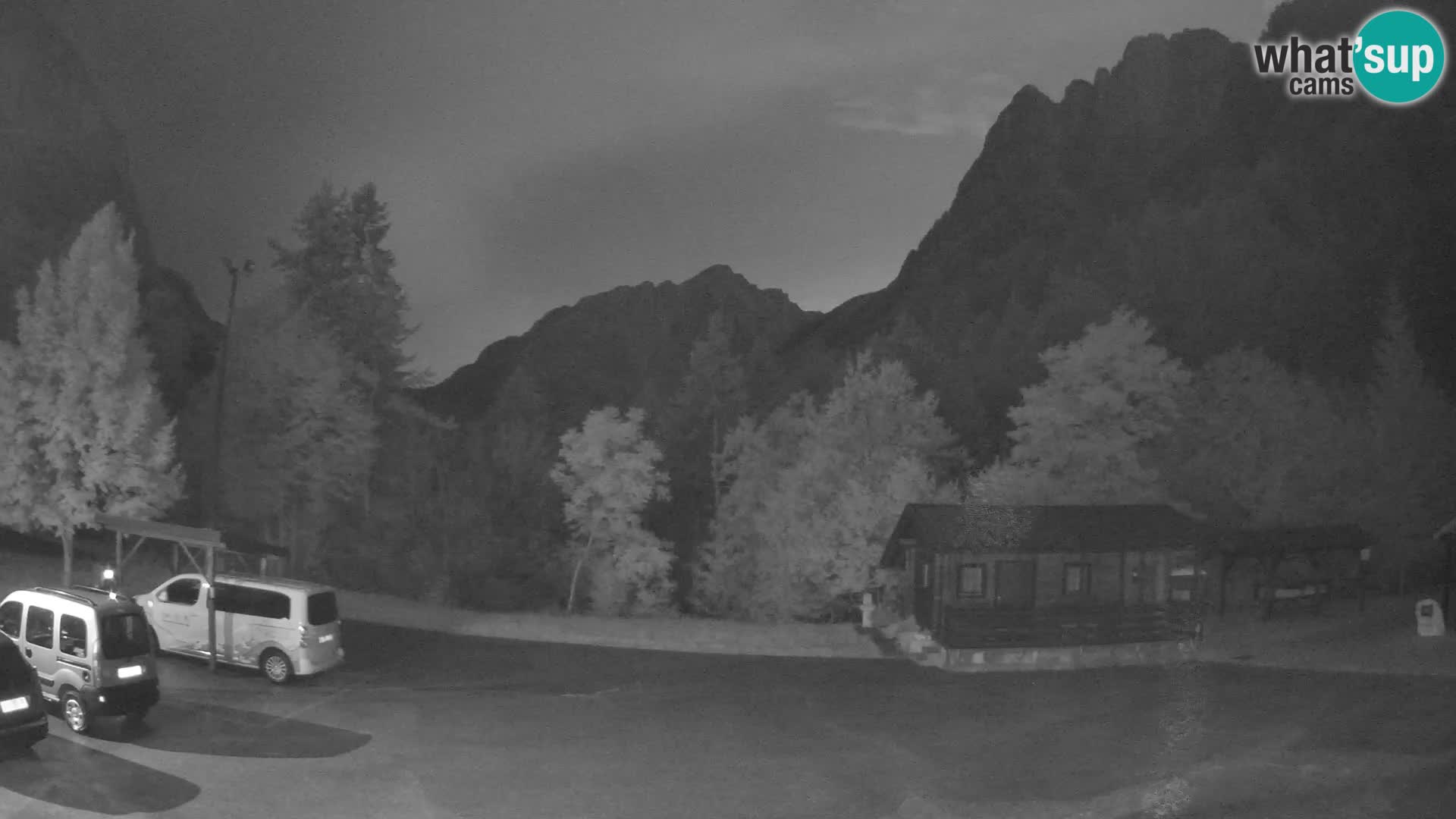 Log pod Mangartom webcam – View to Jerebica and Rombon – Bovec – Slovenia