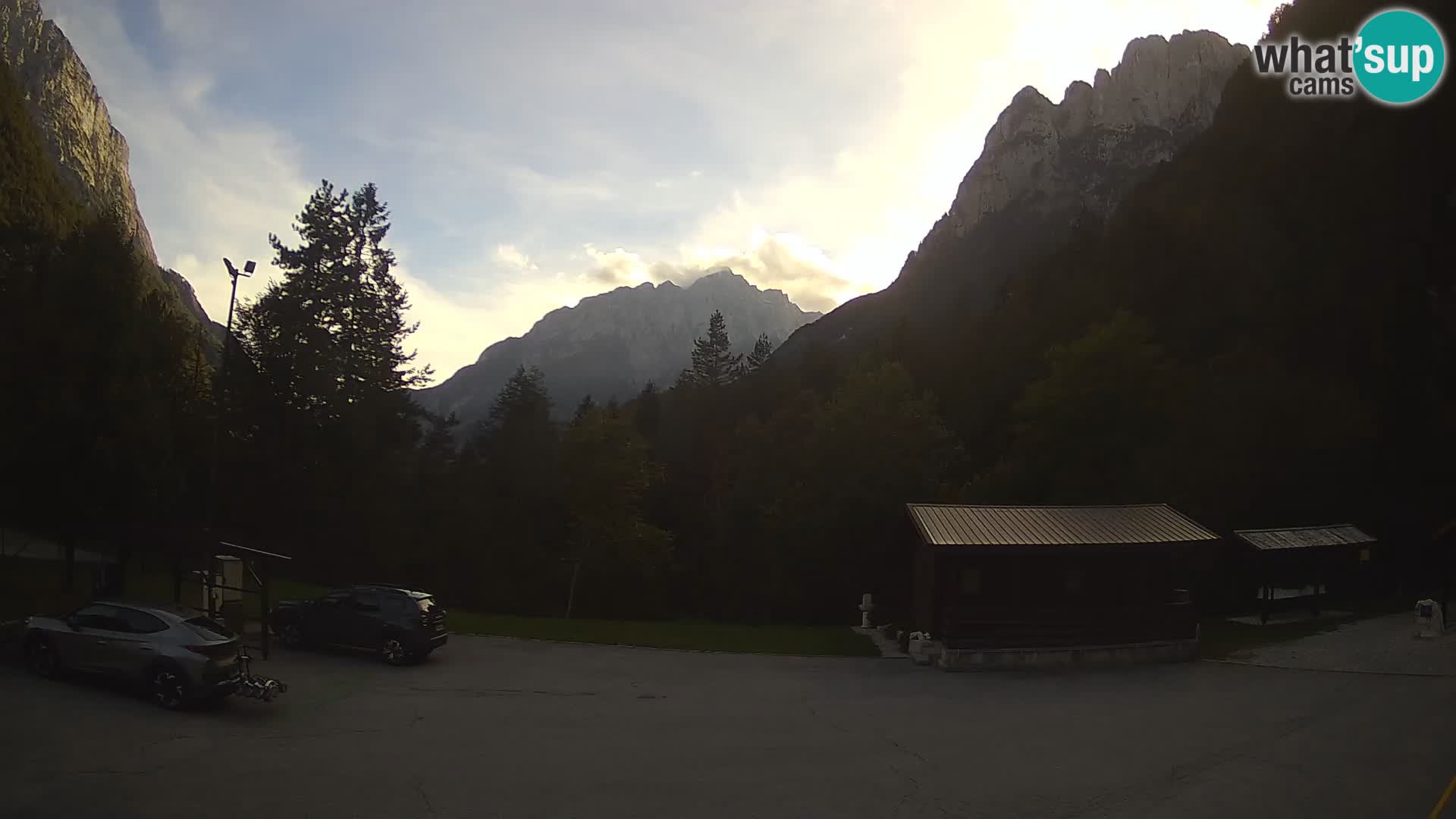 Log pod Mangartom webcam – Vue sur Jerebica et Rombon – Bovec – Slovénie