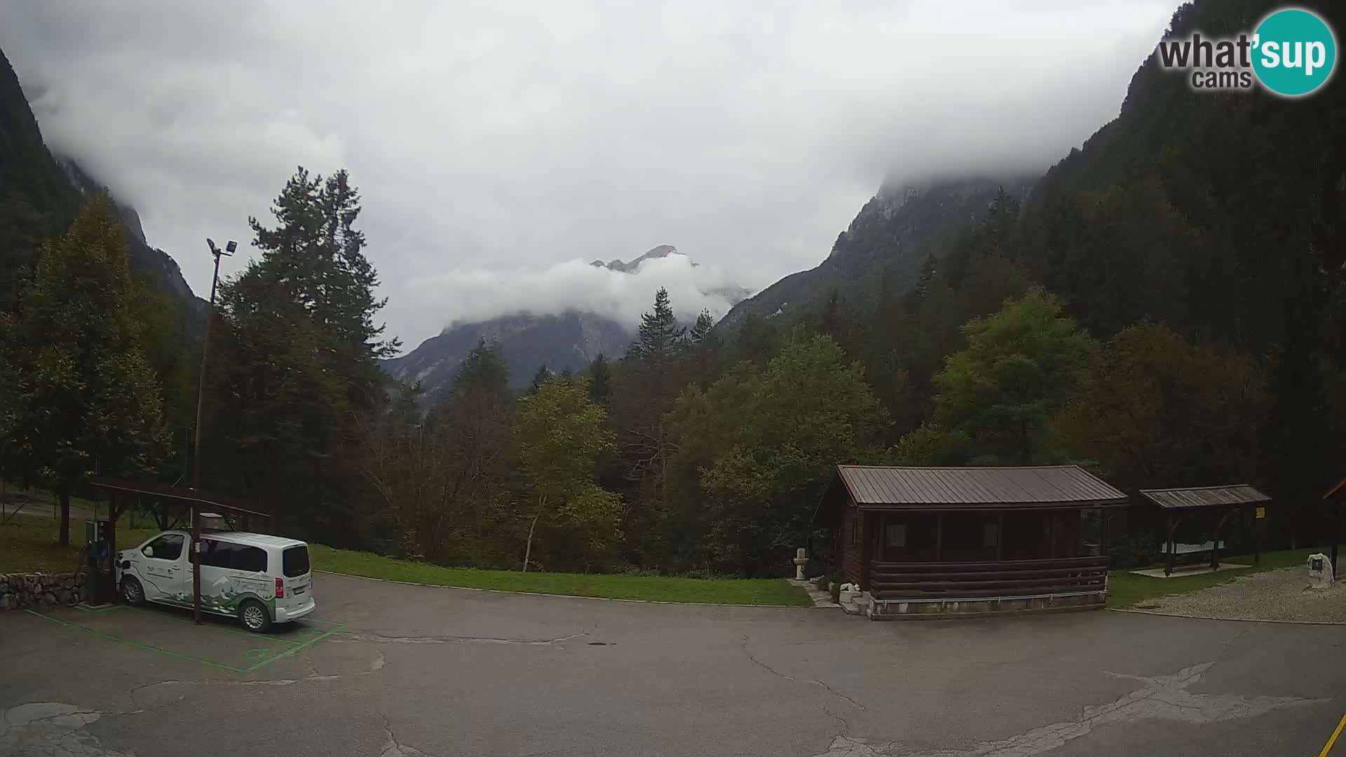 Log pod Mangartom webcam – View to Jerebica and Rombon – Bovec – Slovenia