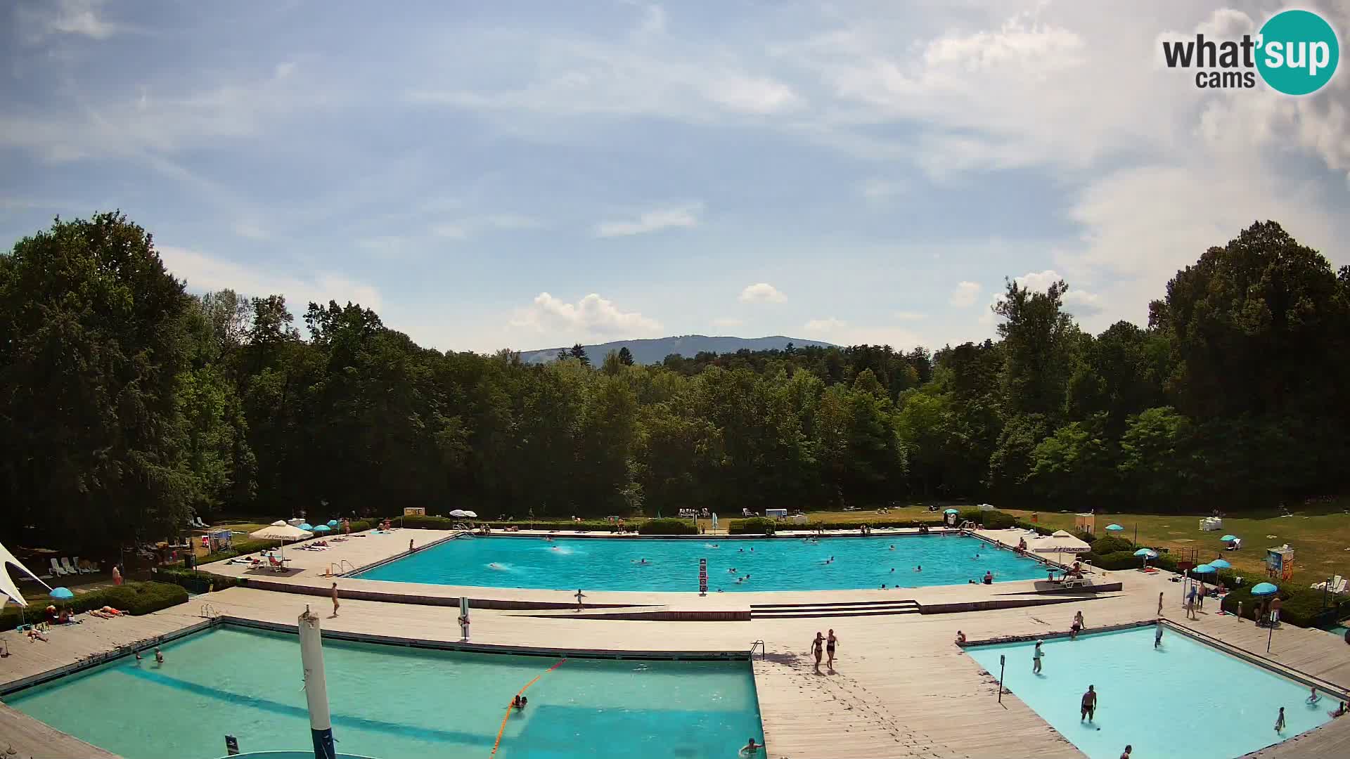 Cámara web en la piscina de la isla de Maribor