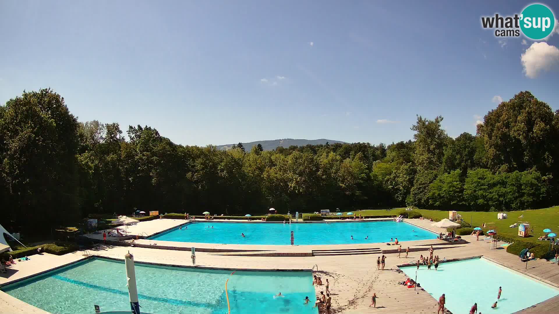 Cámara web en la piscina de la isla de Maribor