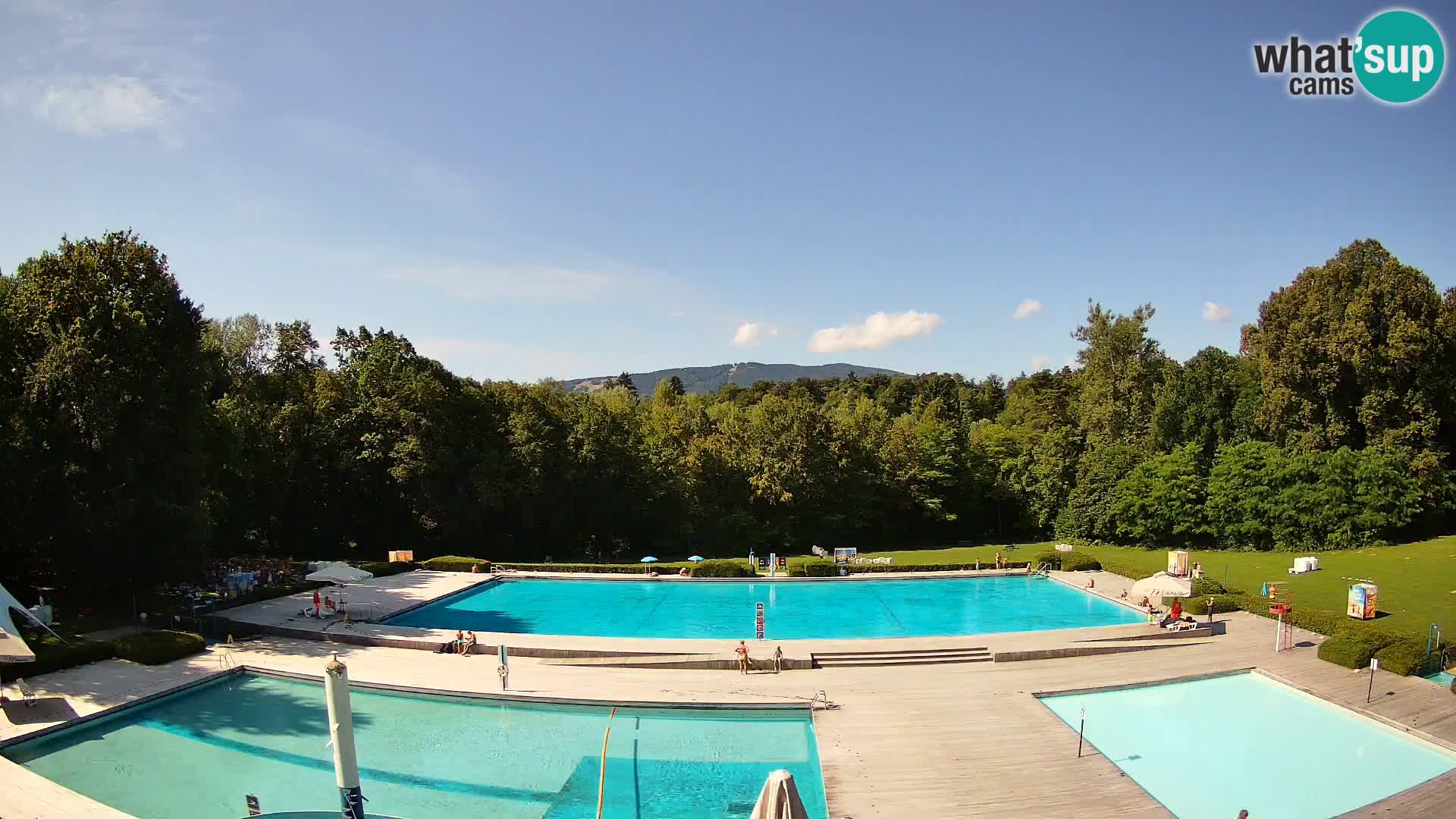 Cámara web en la piscina de la isla de Maribor