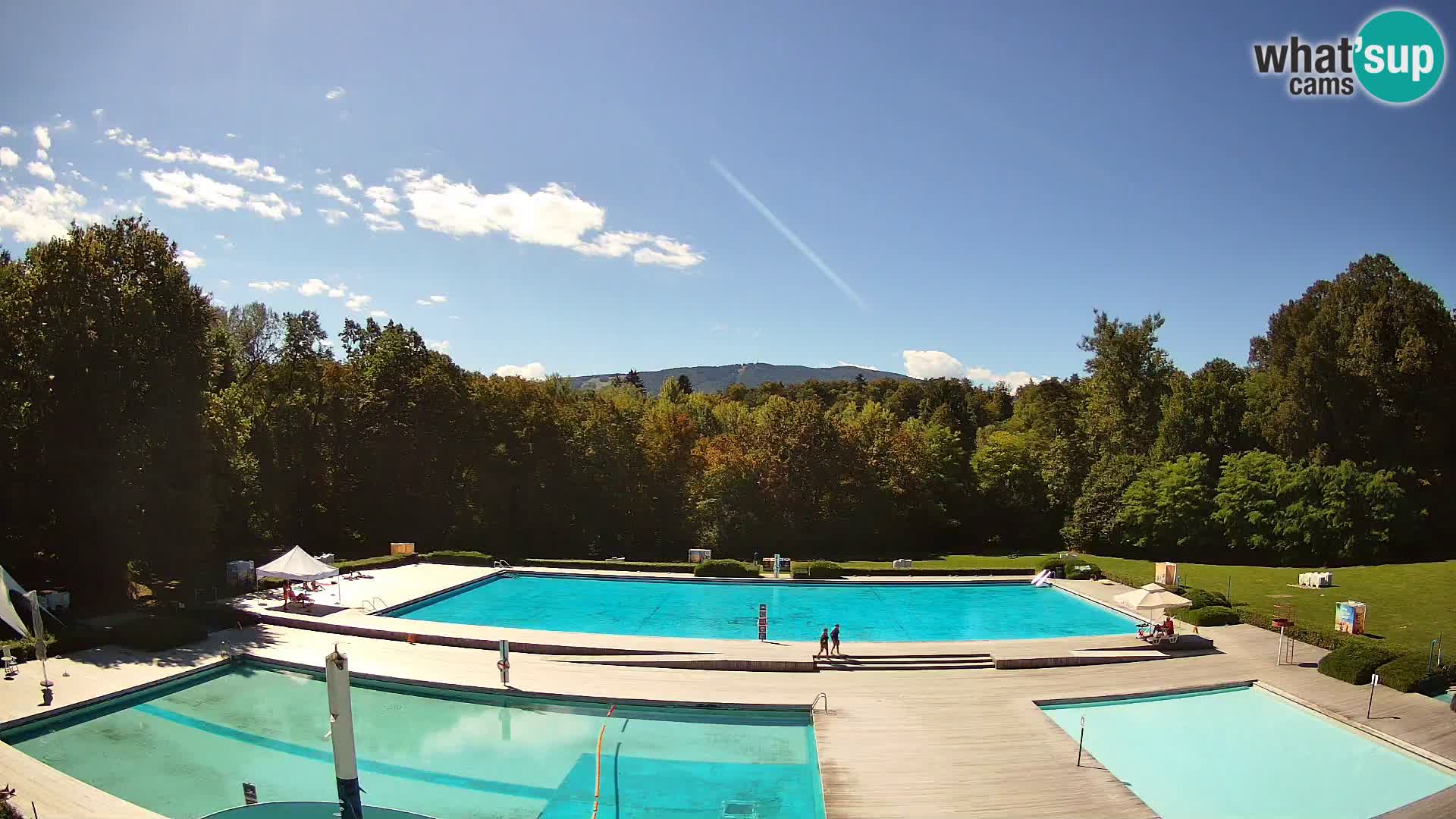 Cámara web en la piscina de la isla de Maribor
