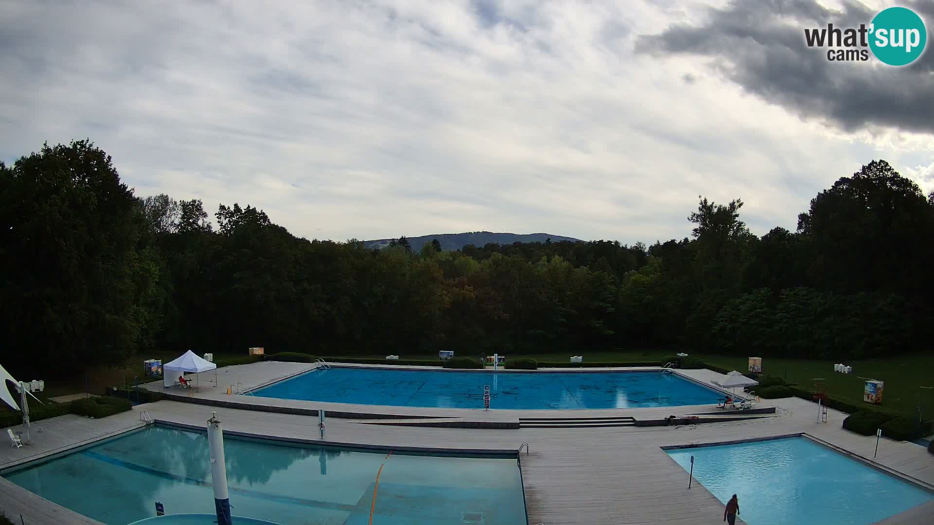 Cámara web en la piscina de la isla de Maribor