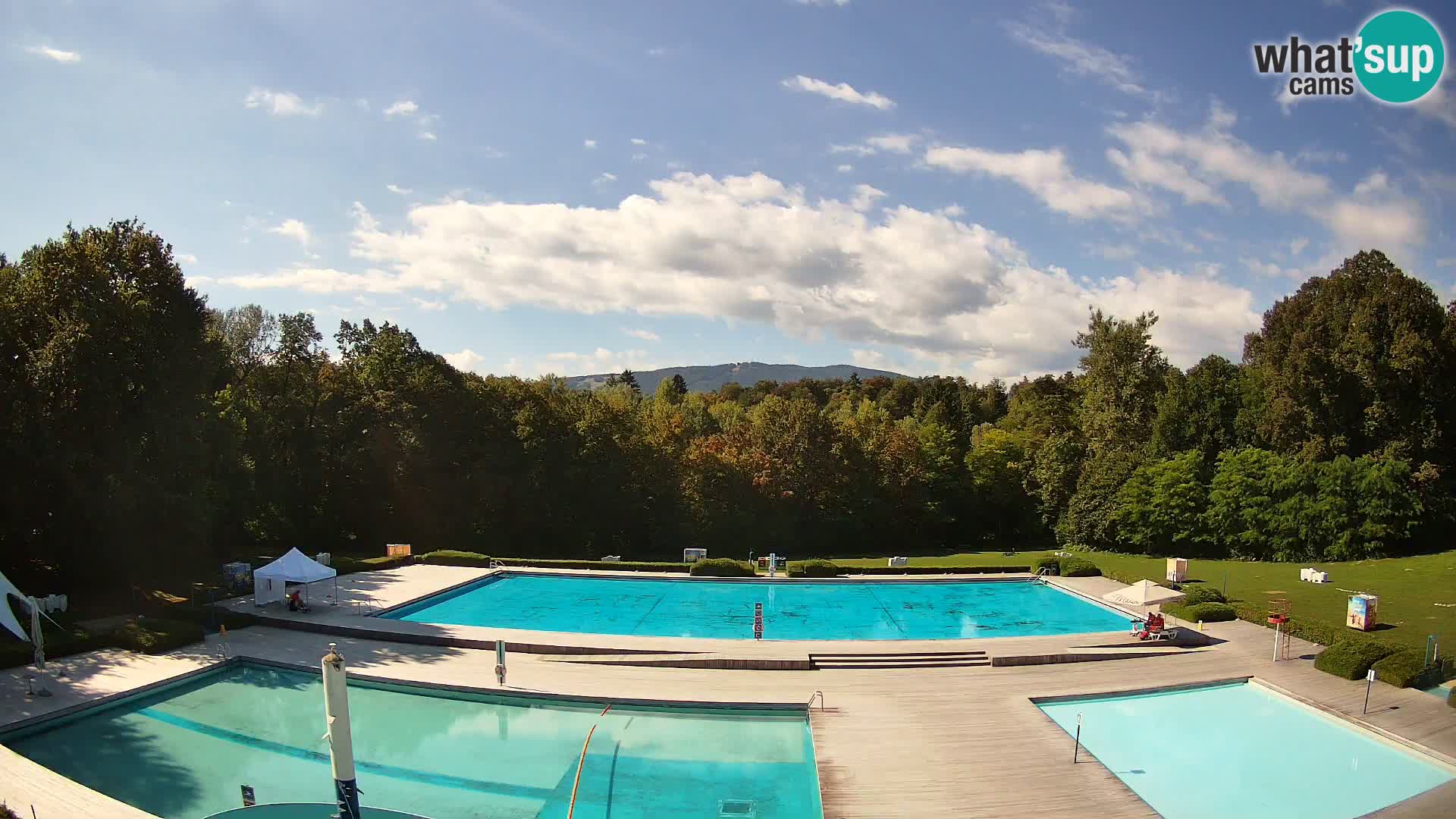 Cámara web en la piscina de la isla de Maribor