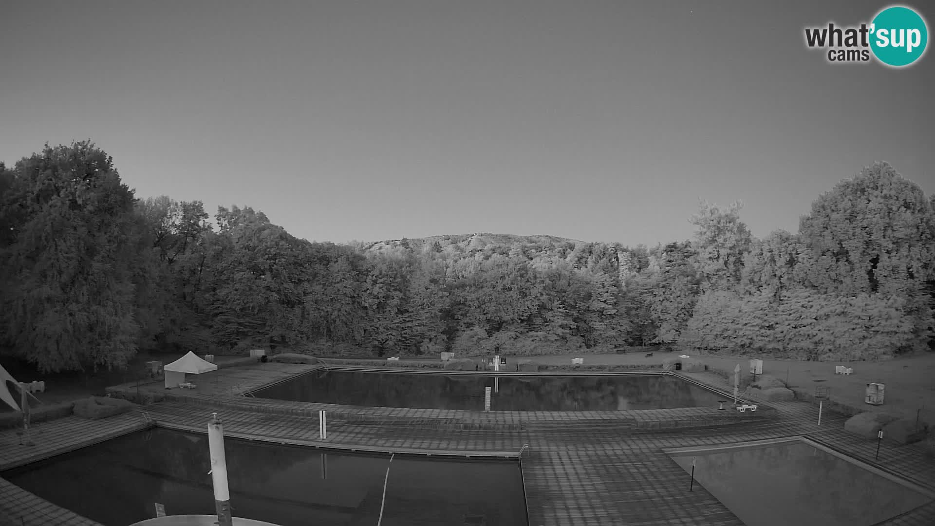 Cámara web en la piscina de la isla de Maribor
