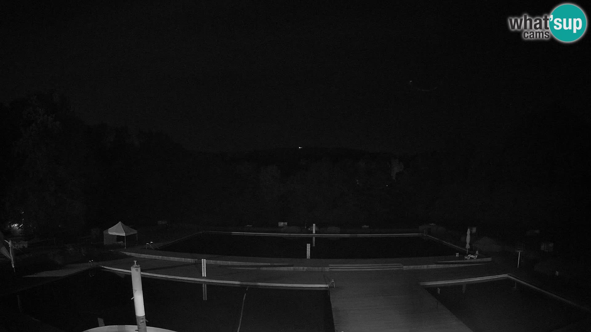 Cámara web en la piscina de la isla de Maribor